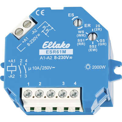 Eltako Stromstoßschalter Stromstoß-Schalter Auf-/Unterputz Eltako ESR61M 1 Schließer, 1 Schließ, (ESR61M)