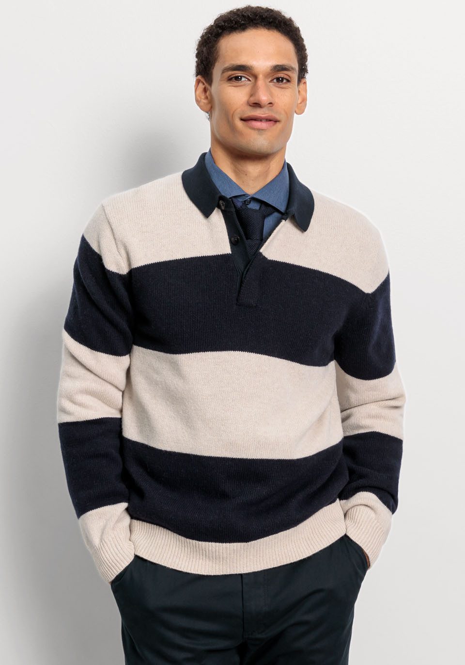 Polokragenpullover OLYMP Strick Casual