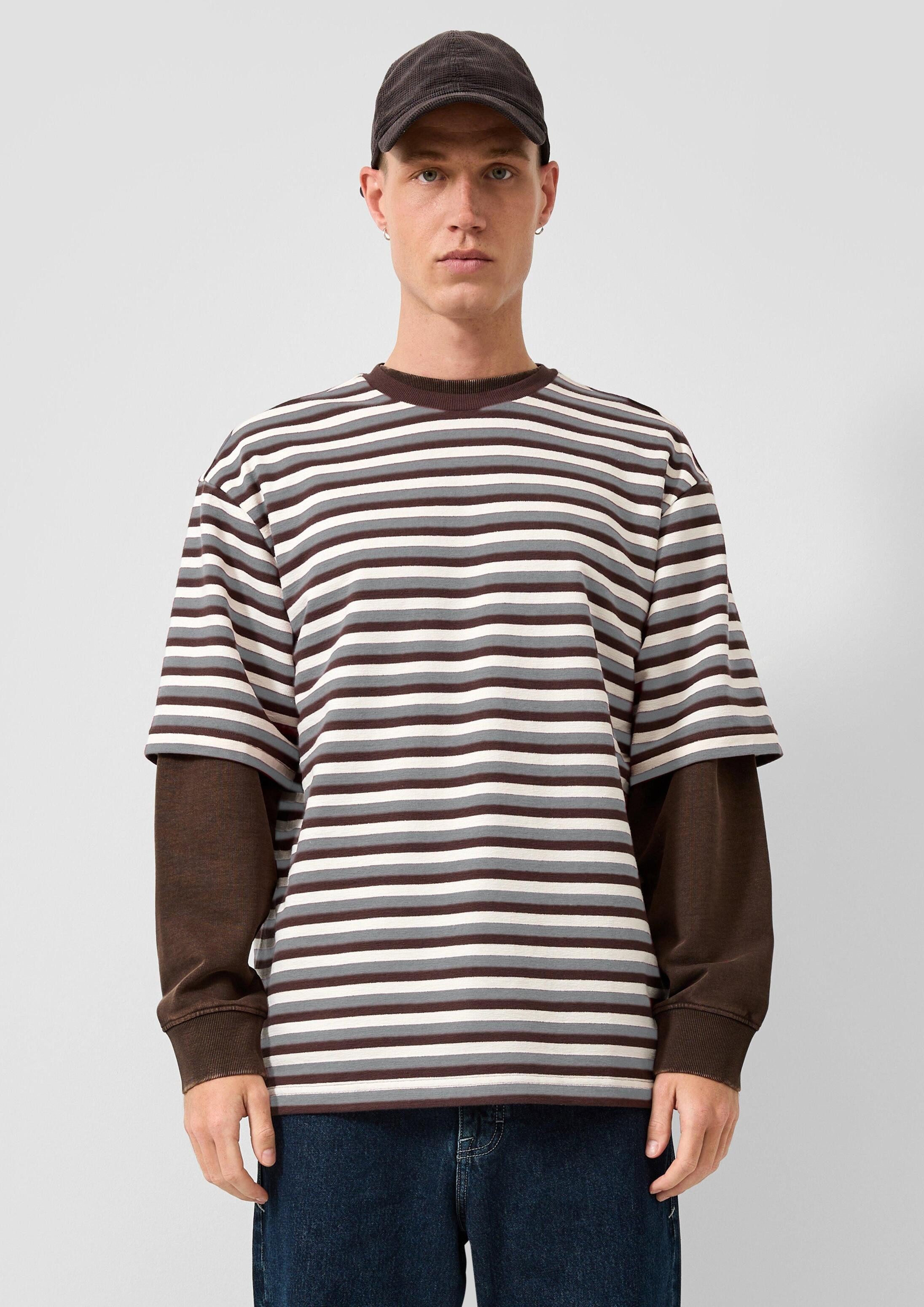 QS Kurzarmshirt T-Shirt T-Shirt im Relaxed Fit aus Heavy Jersey