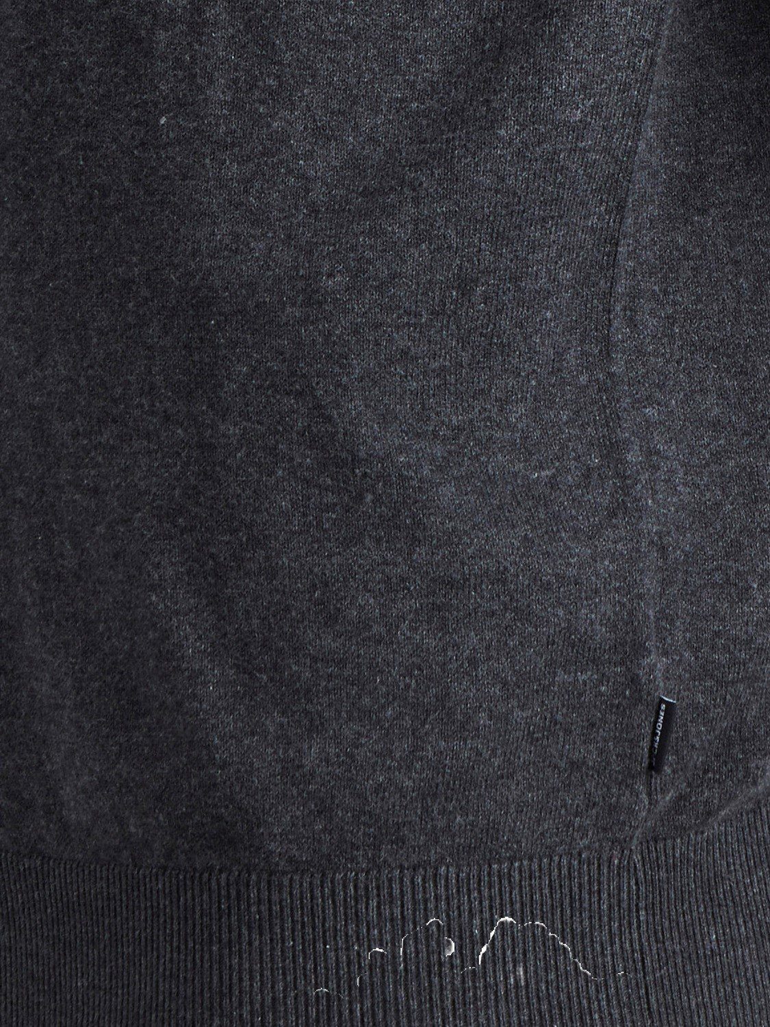 Basic Longsleeve Strickpullover 4295 Sweater Rundhals Langarm Jack JJEEMIL Dunkelgrau & Jones in Dünner