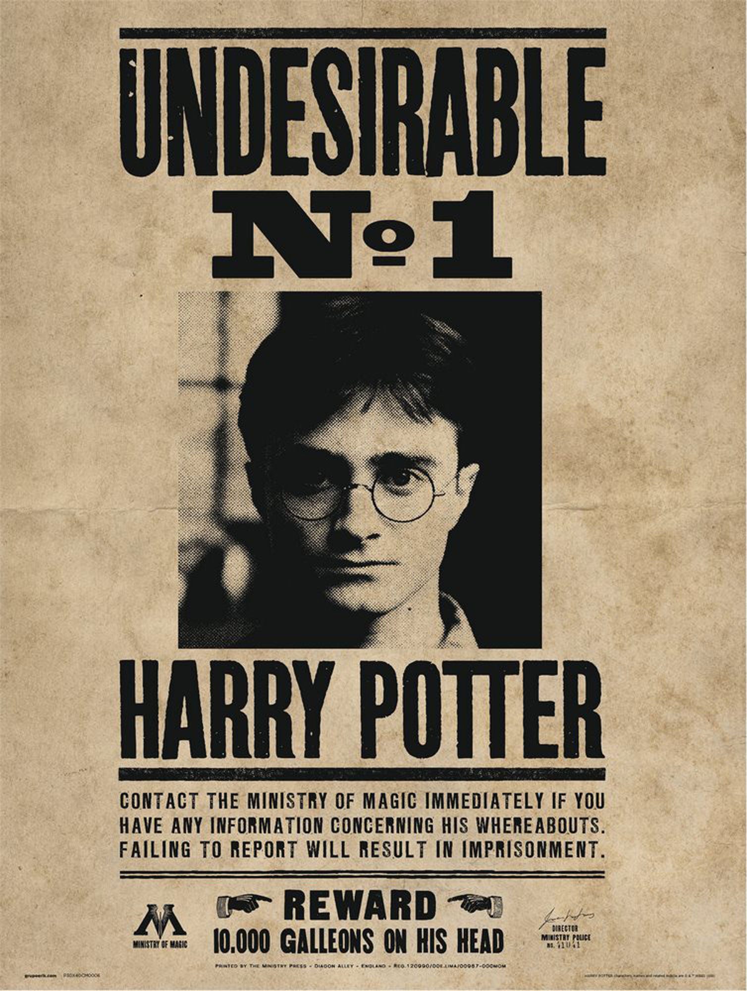 Kunstdruck Harry Potter - Kunstdruck - Undesirable N. 1