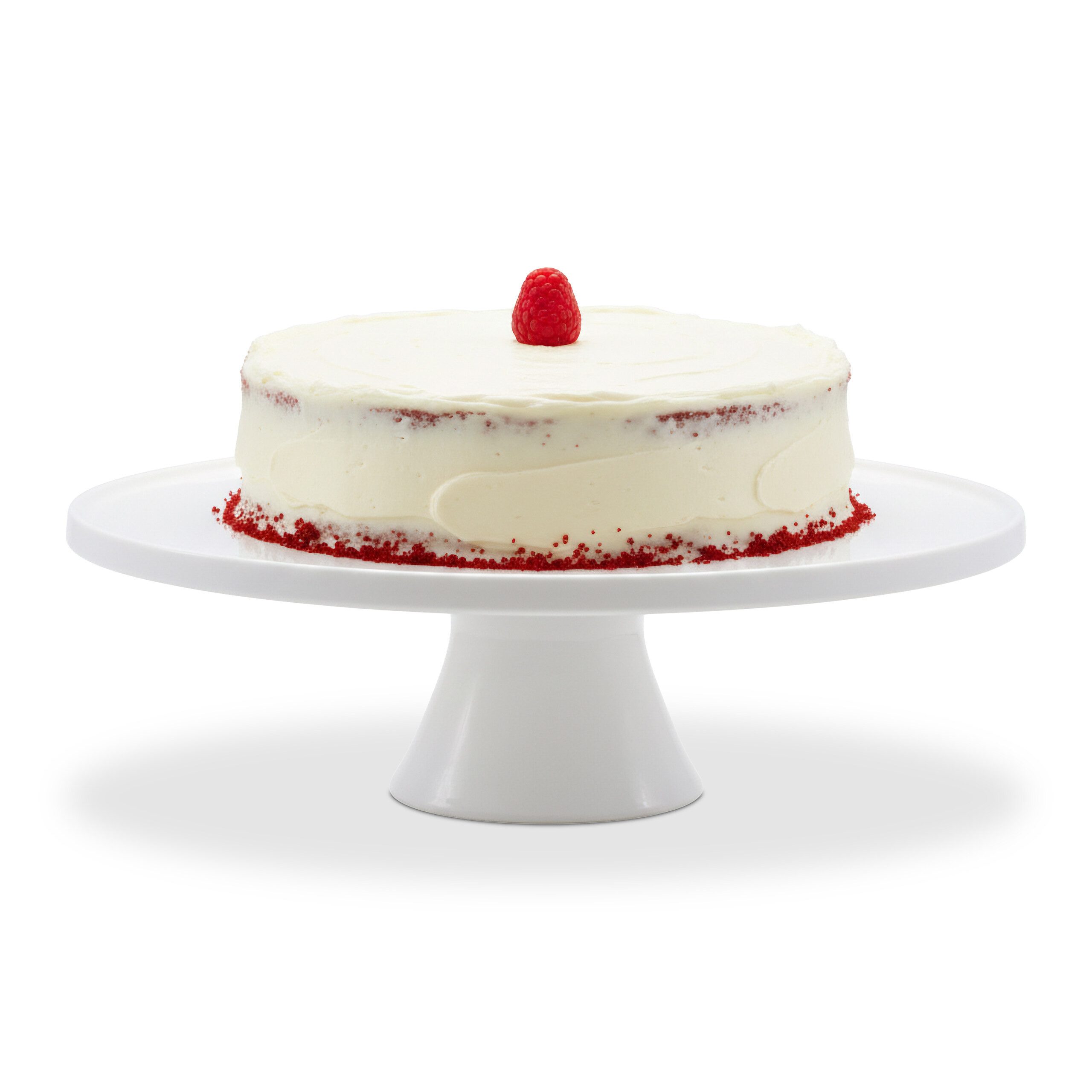 relaxdays Tortenständer Weiße Tortenplatte mit Fuß, Keramik