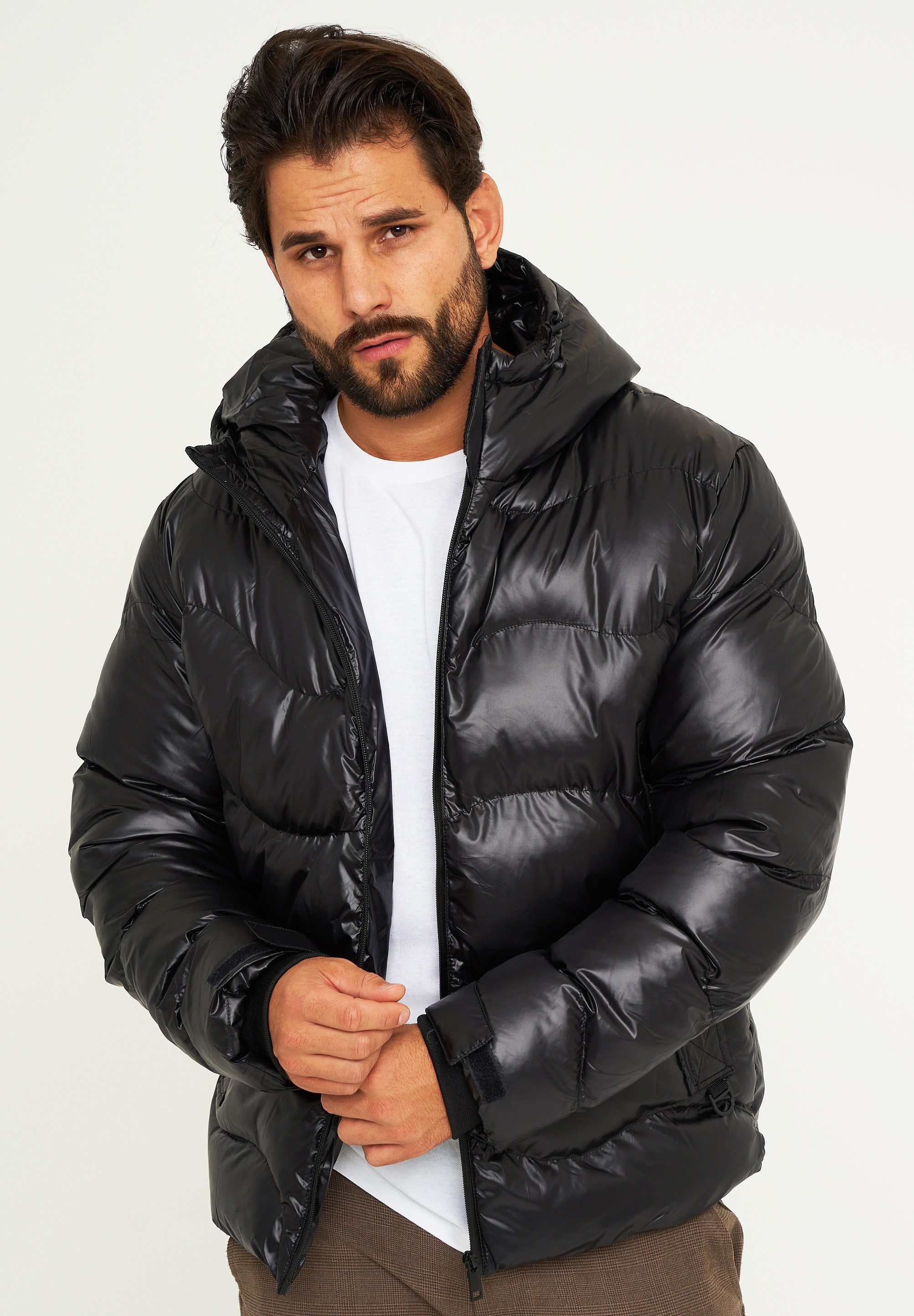 SOULSTAR Winterjacke S2VADUZ Herren Pufferjacke mit Kapuze warme Steppjacke