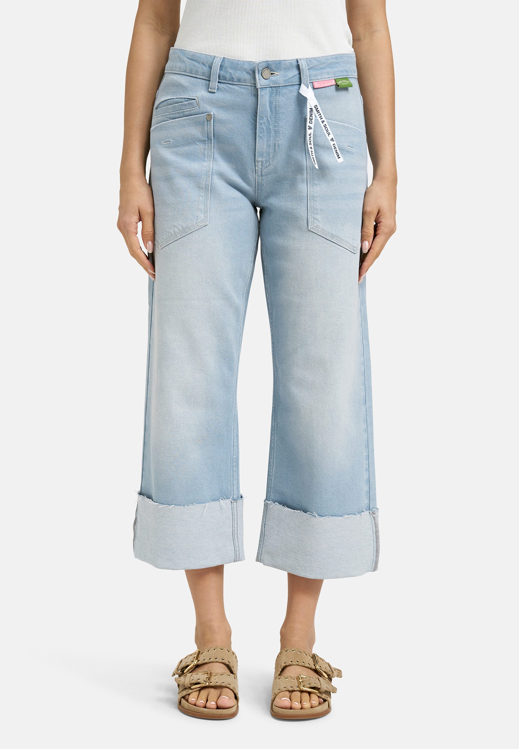 Smith & Soul Relax-fit-Jeans mit Turn-Up Saum