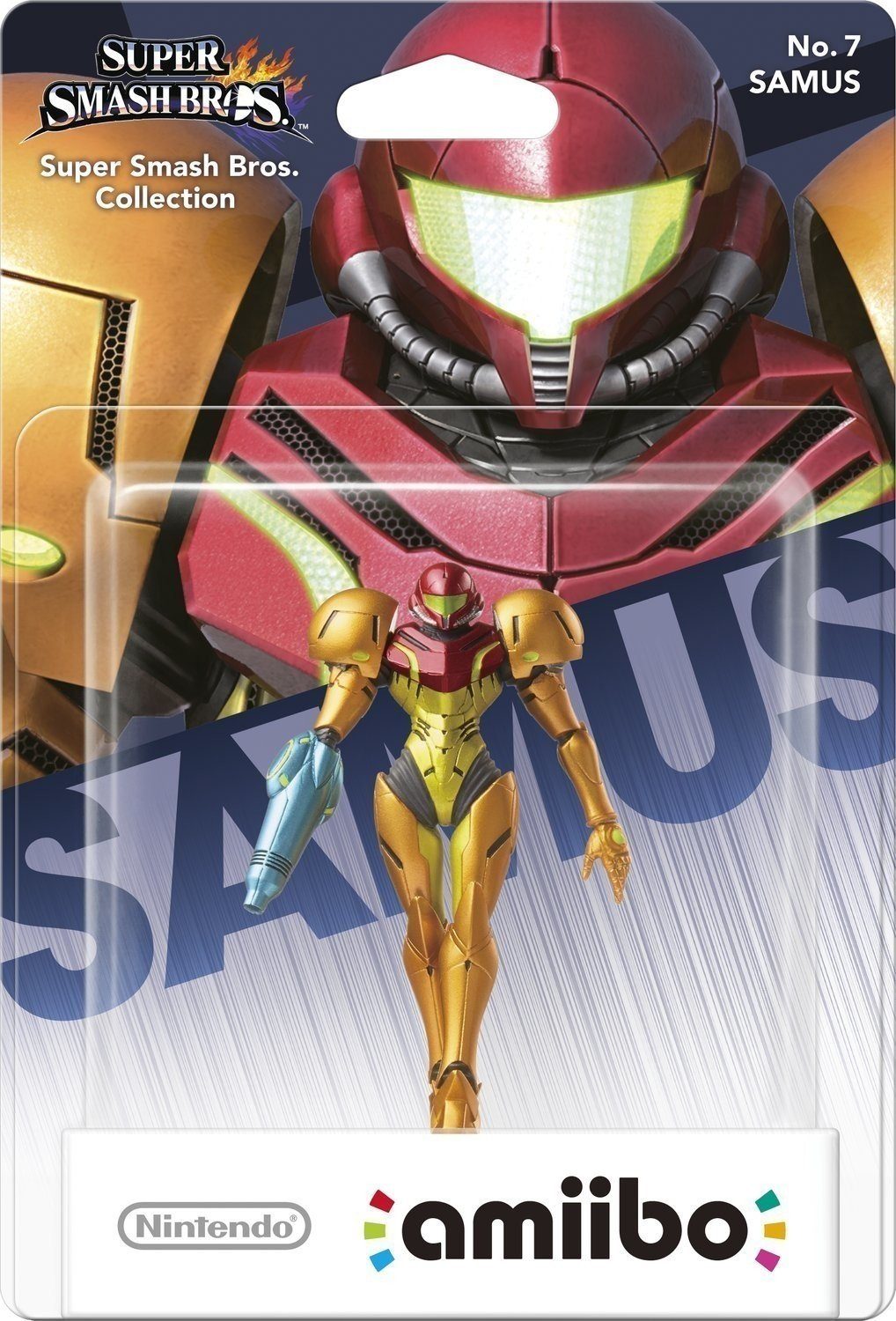 Nintendo Sammelfigur amiibo Samus No. 7 (Metroid) Super Smash Bros. Collection Switch (amiibo Figur, 1 St., digitale Inhalte), NFC Funktion