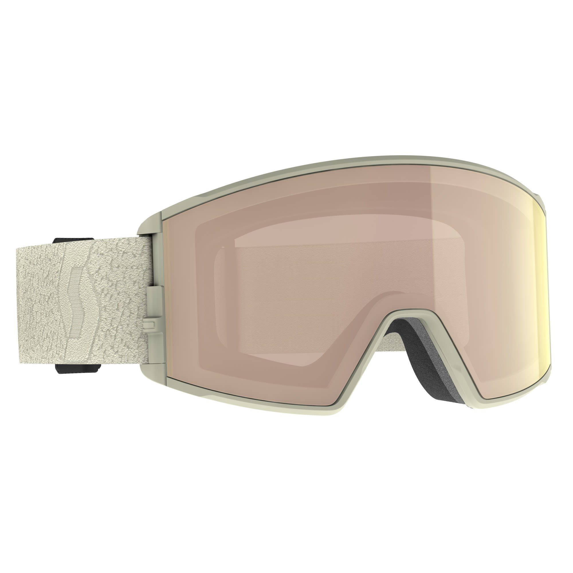 Scott Skibrille Scott React Goggle (vorgängermodell) Accessoires Light Beige - Enhancer Rose Chrome
