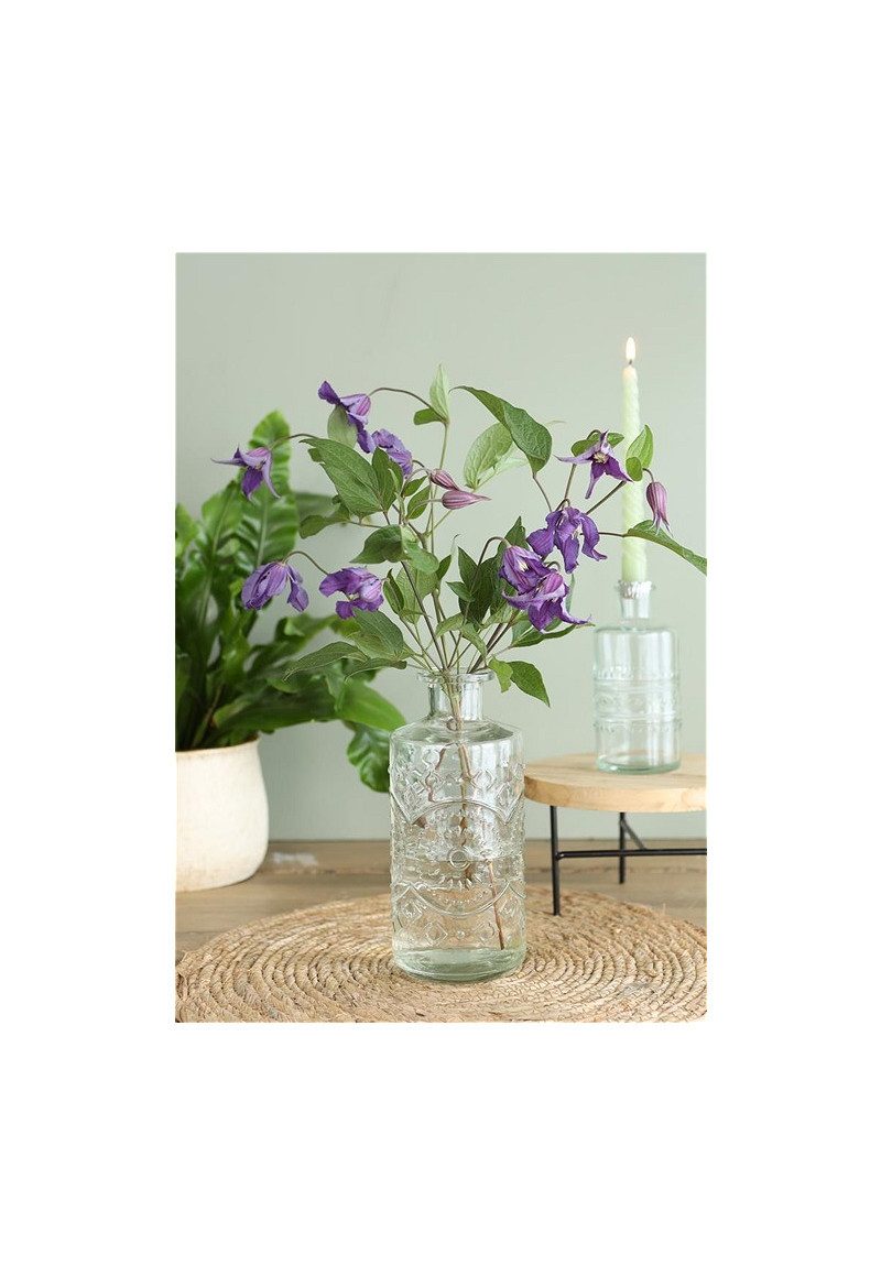 finehomegarden Dekovase 2x Glas Flasche BERLIN Ø9cm H21cm Glasflasche 2erSe günstig online kaufen