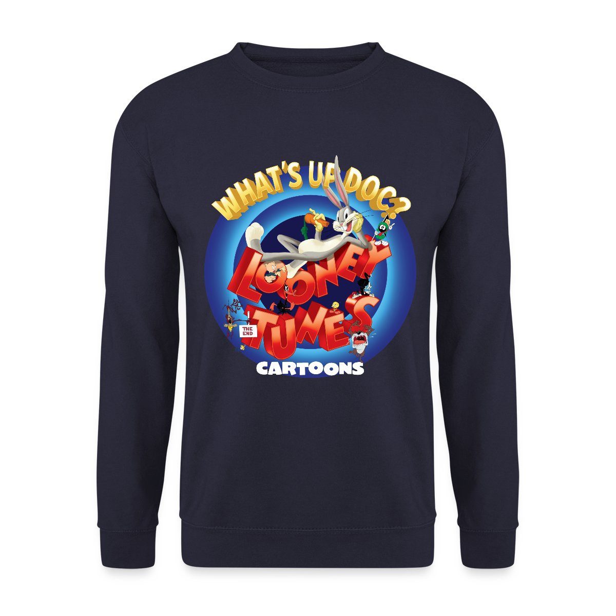 Sweatshirt Looney Tunes Cartoons Logo Bugs Bunny Unisex Pullover