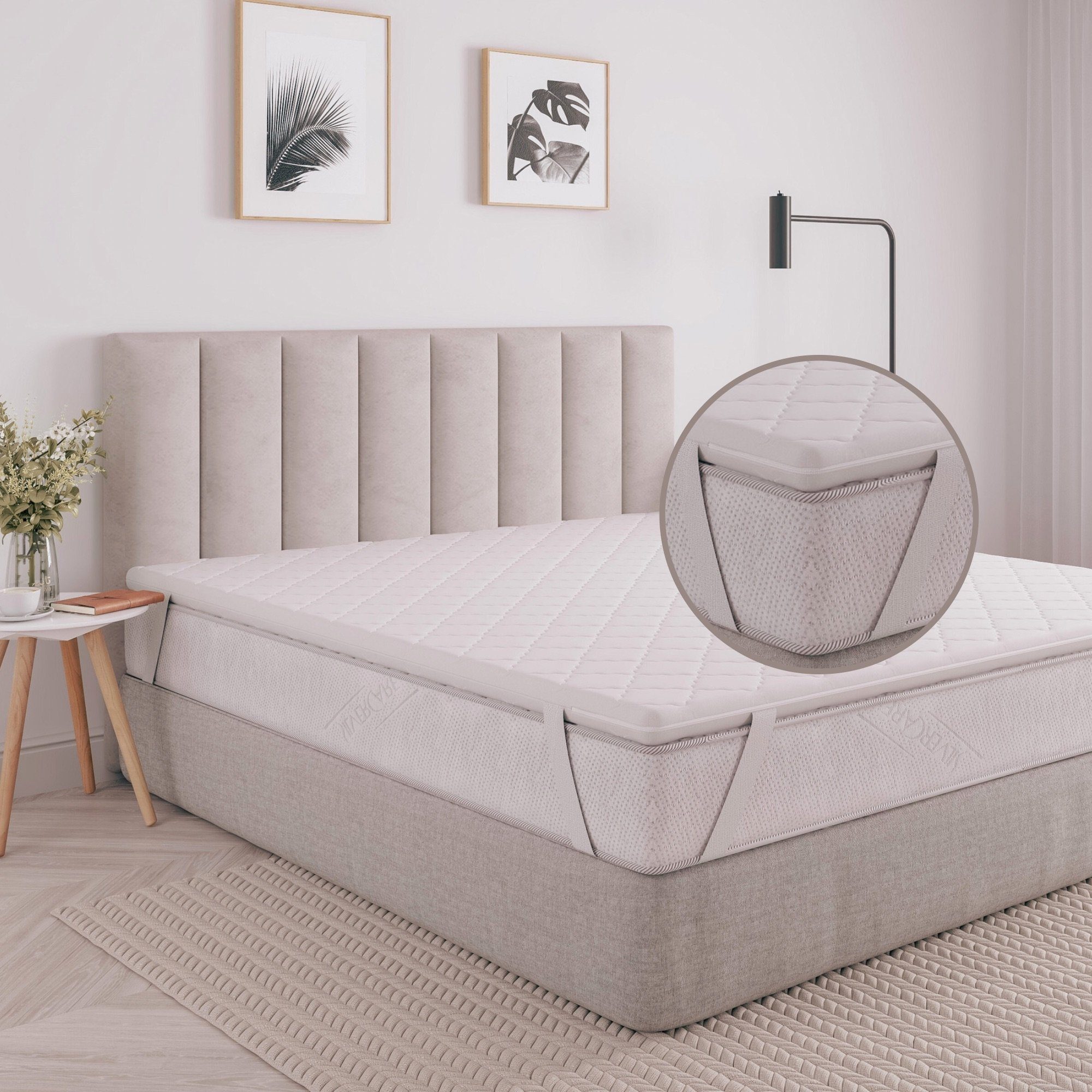 MSS e.K., Topper Kaltschaum-Topper mit Bezug und 4 Eckspanngummis, 6 cm hoc günstig online kaufen