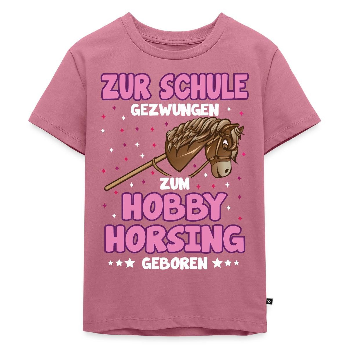 Spreadshirt T-Shirt Hobby Horsing Geborenes Pferdemädchen Kinder Premium T-Shirt (1-tlg)