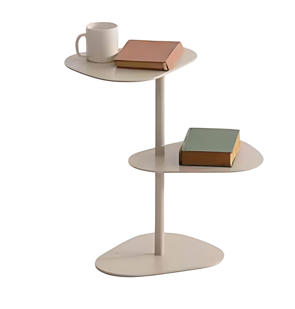Xlmoebel Beistelltisch Eleganter Tisch aus Edelstahl in Beige für stilvolle Akzente, Made in Europa