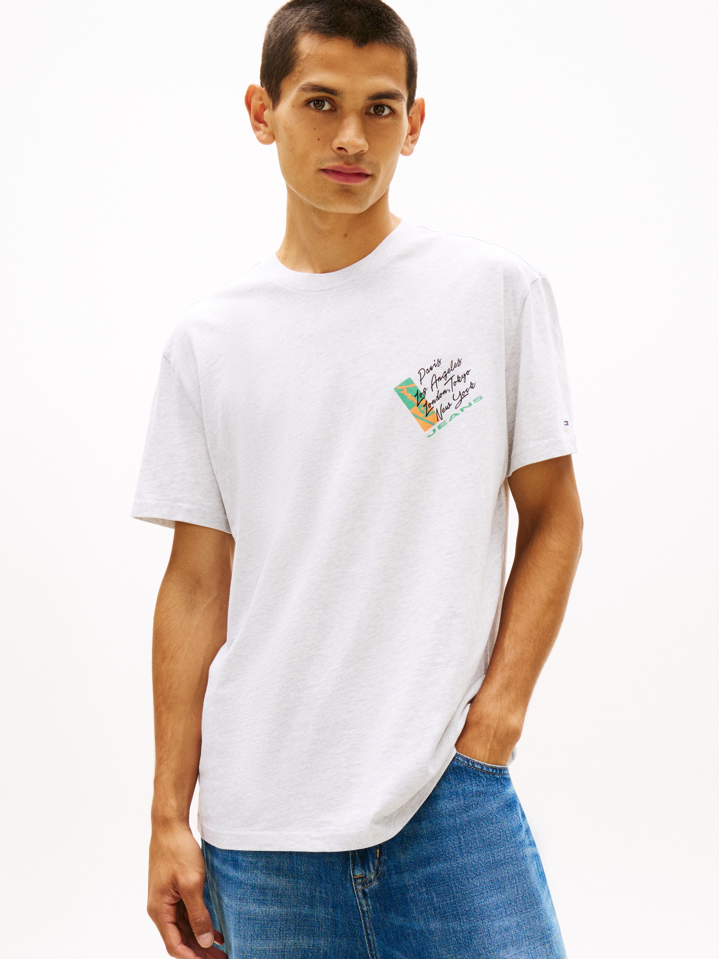Tommy Jeans T-Shirt TJM REGULAR FIT SIGN SHIFT mit Tommy-Logo hinten, Jerse günstig online kaufen