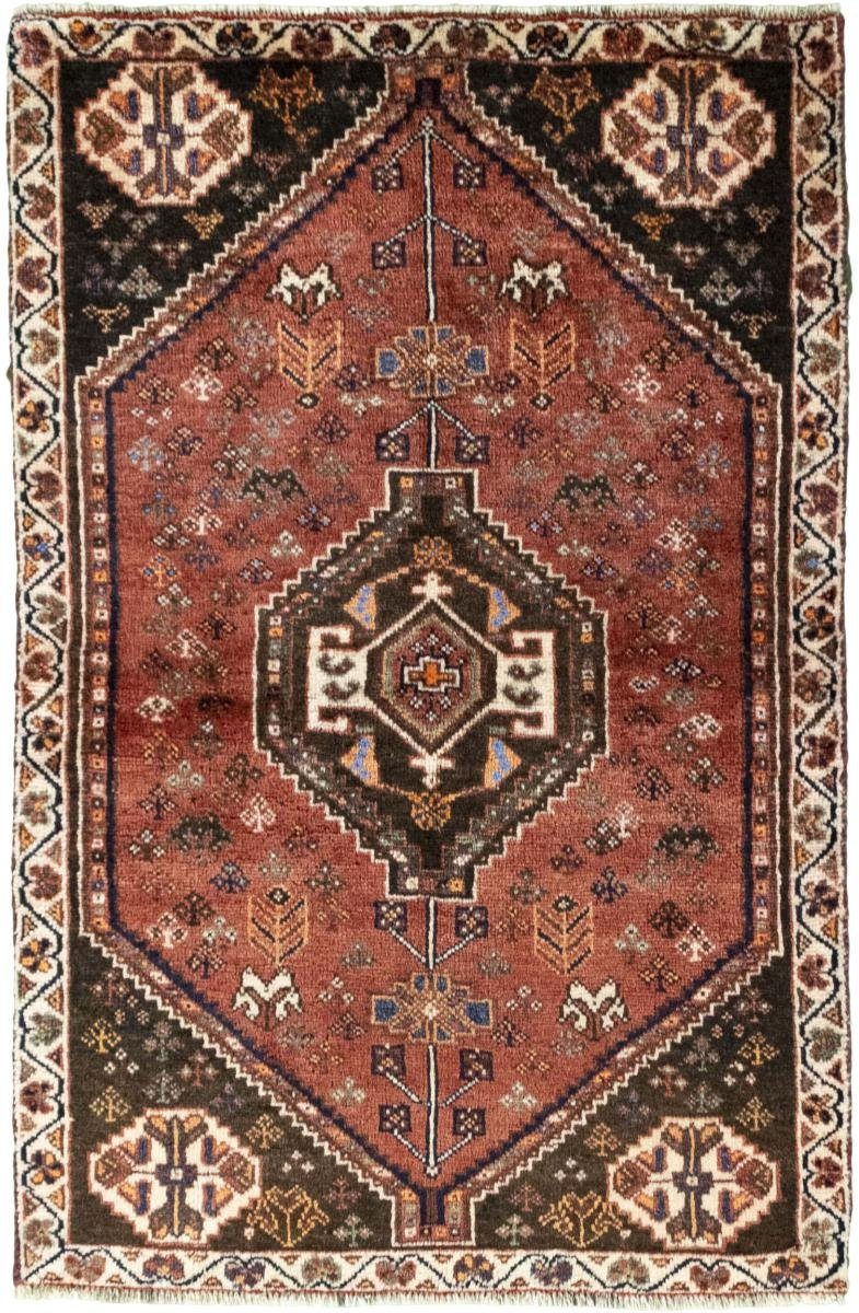 Orientteppich Shiraz 101x152 Handgeknüpfter Orientteppich / Perserteppich, Nain Trading, rechteckig, Höhe: 10 mm