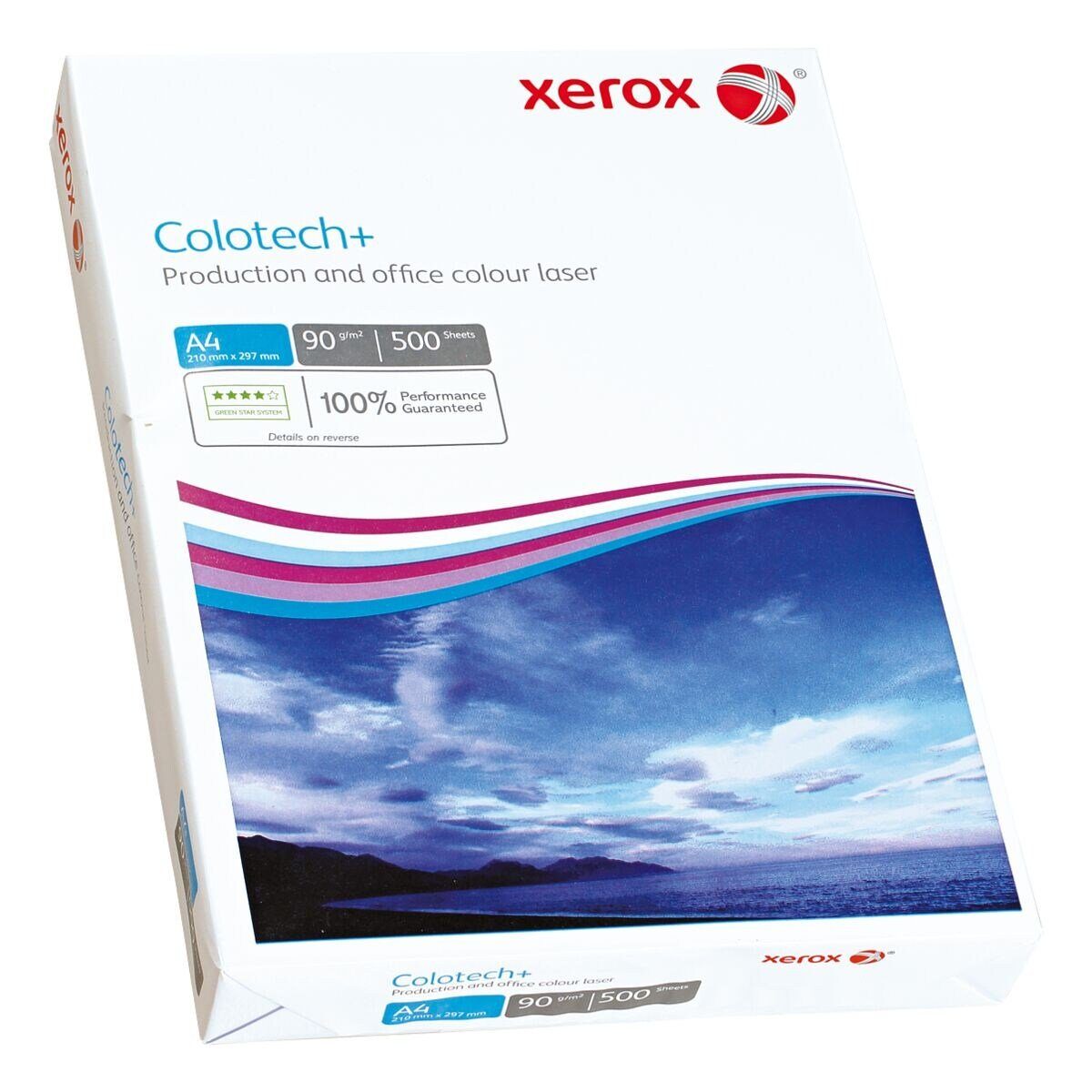 Xerox Farblaser-Druckerpapier Colotech+, Format DIN A4, 90 g/m², 164 CIE, 500 Blatt