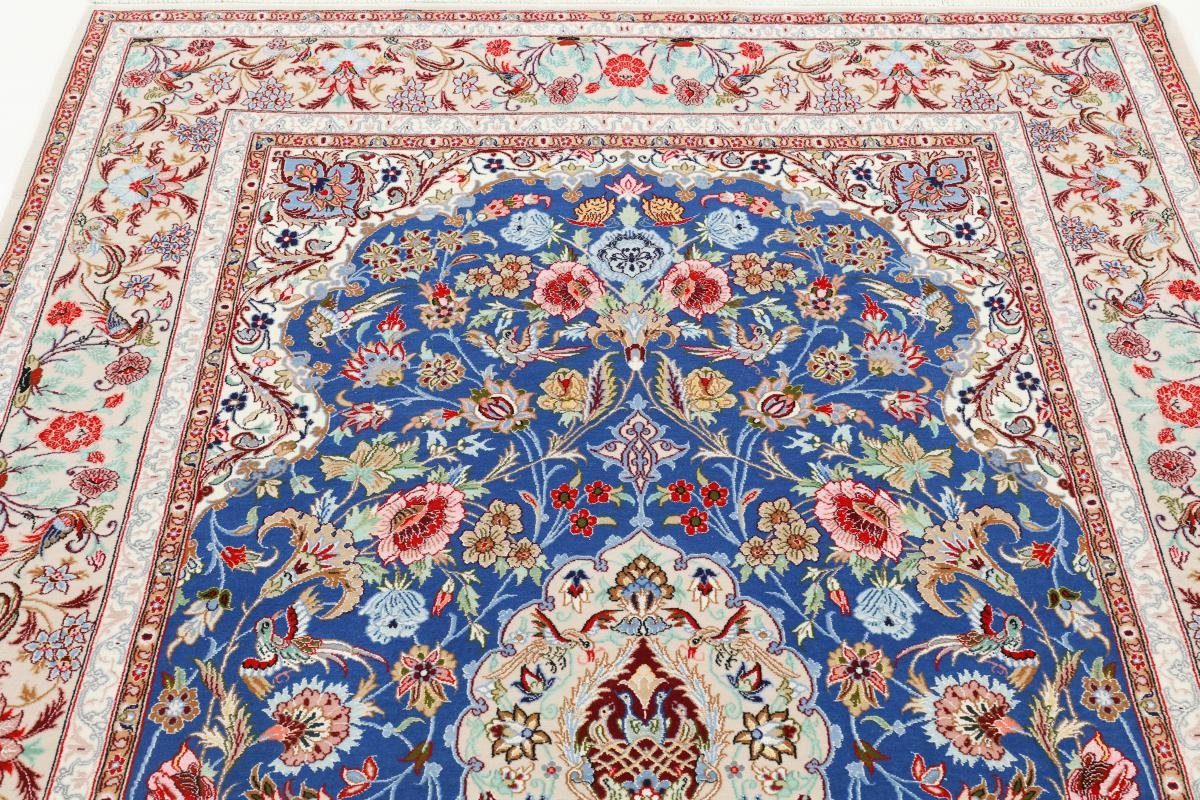 Orientteppich Isfahan Nain Orientteppich, rechteckig, Höhe: Trading, 152x235 6 Seidenkette Handgeknüpfter mm