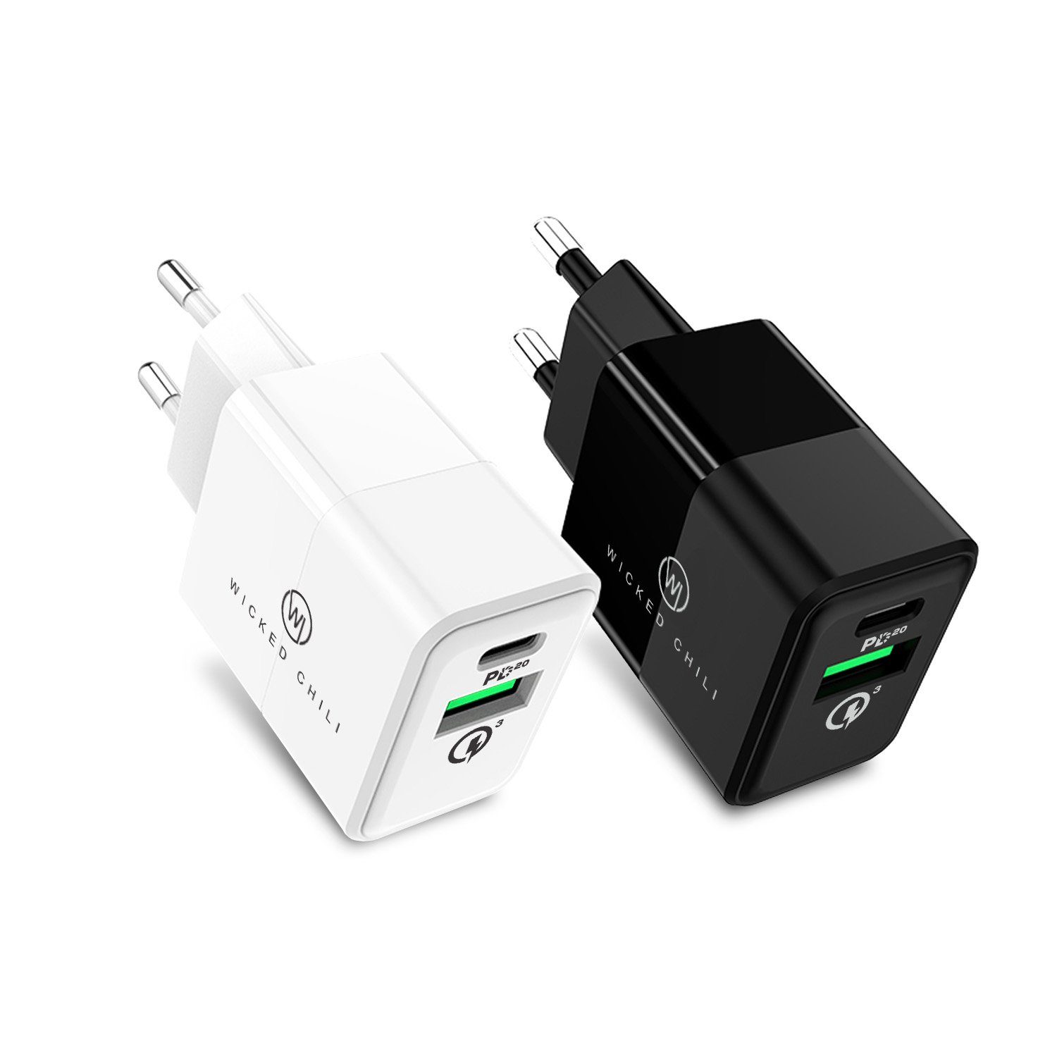 2X Dual USB Netzteil mit Quick Charge 3.0 + USB-C PD Steckernetzteil