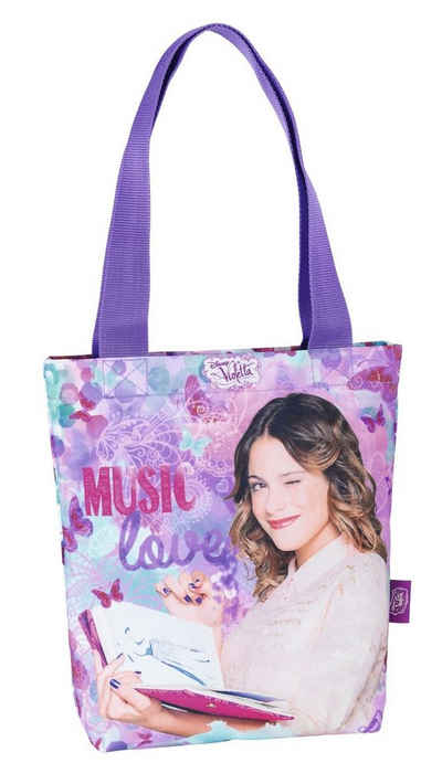 Violetta Umhängetasche Disney Violetta - Shopper-Tasche, 32x28x4,5 cm (Reißverschluss, Mädchen), Geringes-Gewicht