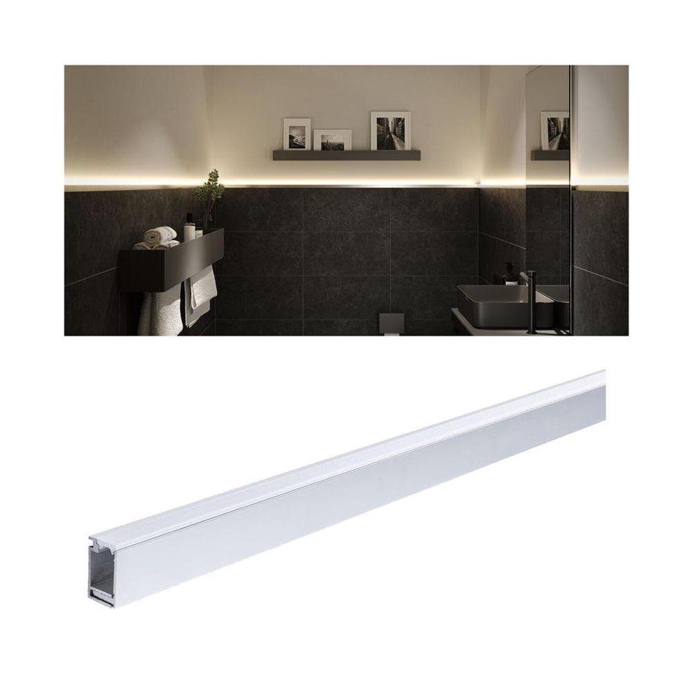 LED-Stripe-Profil Aluminium LumiTiles 1000x24mm, in Paulmann Einbauprofil LED Profilelemente Streifen 1-flammig,