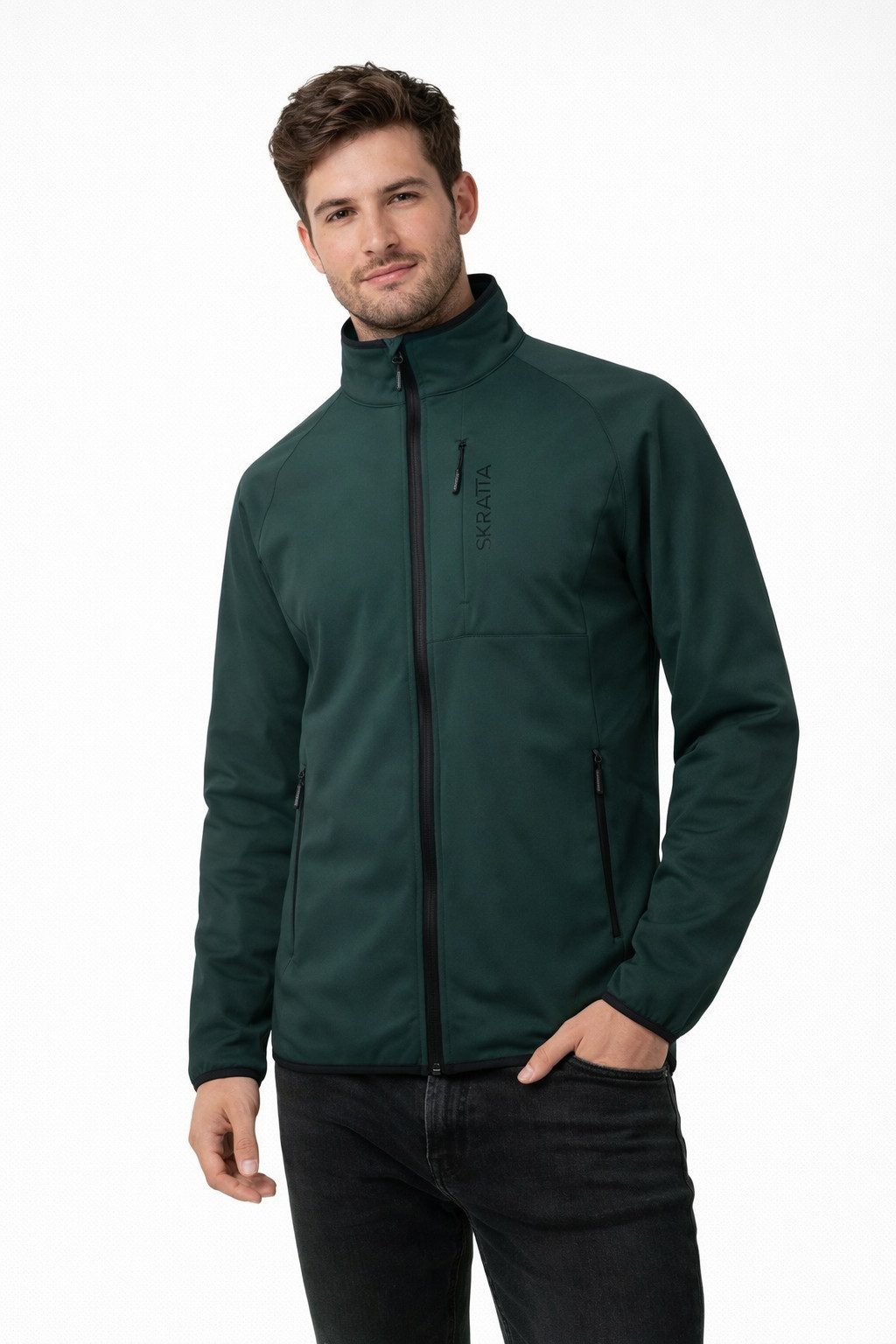 Skratta Fahrradjacke Herren Softshelljacke 4-Wege-Stretch Bente