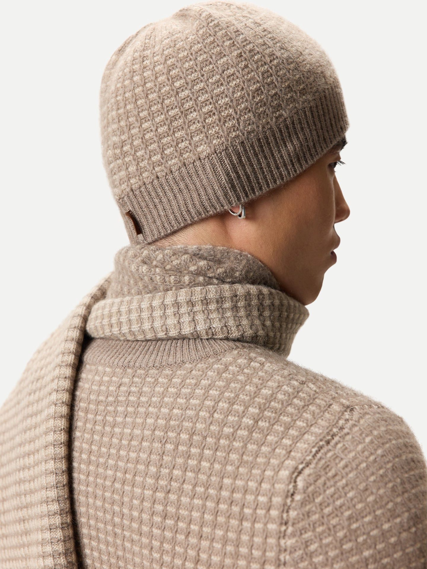 GOBI Cashmere Beanie Waffelstrick Kaschmir-Mütze