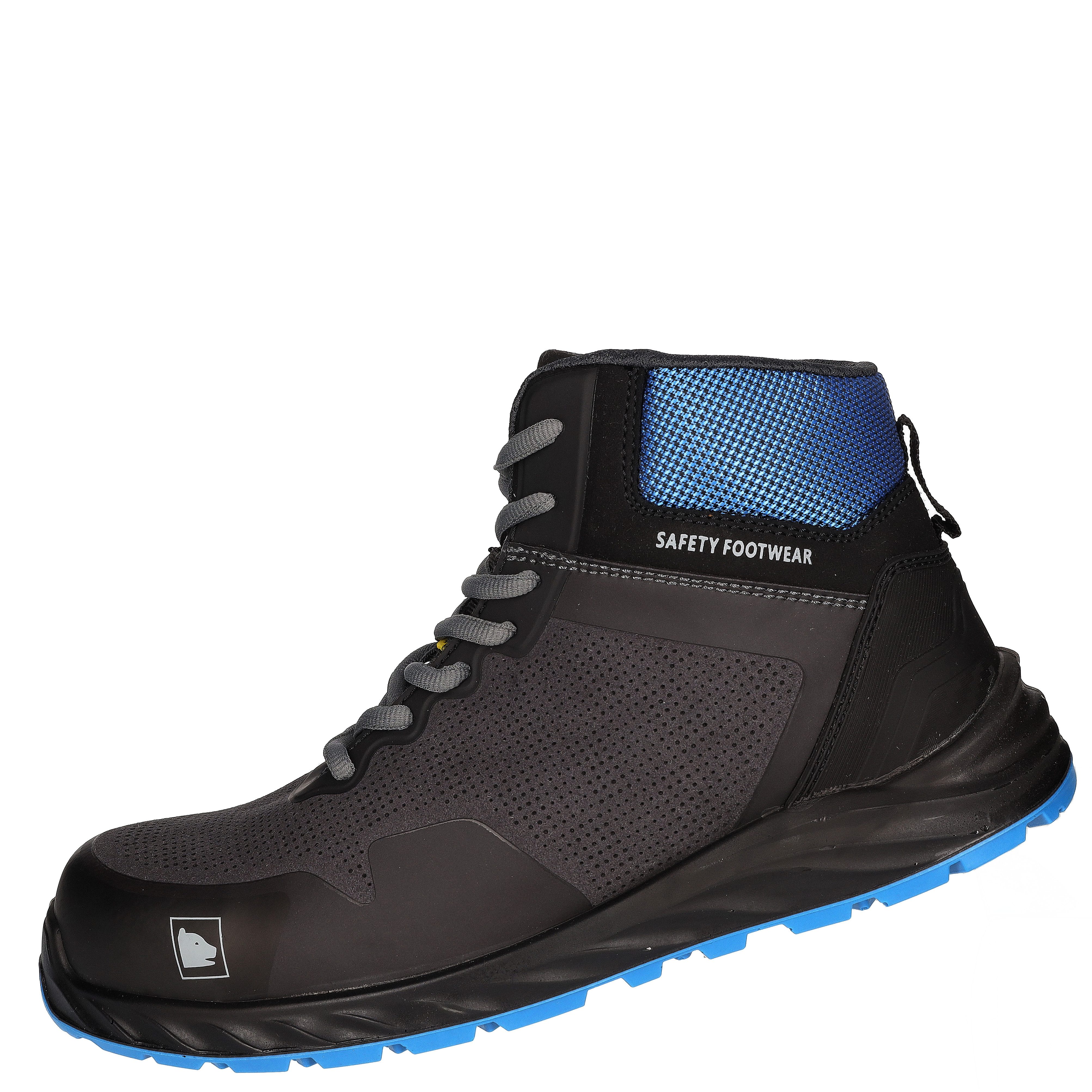 143 ESD Sicherheitsschuhe S3 "Arctos L mid", schwarz/blau, Arbeitsschuh