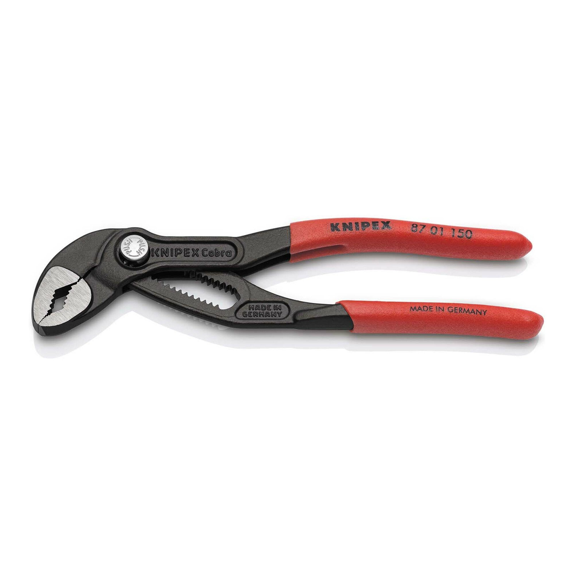 Knipex Wasserpumpenzange KNIPEX 87 01 150 Cobra® Hightech-Wasserpumpenzange mit rutschhemmendem