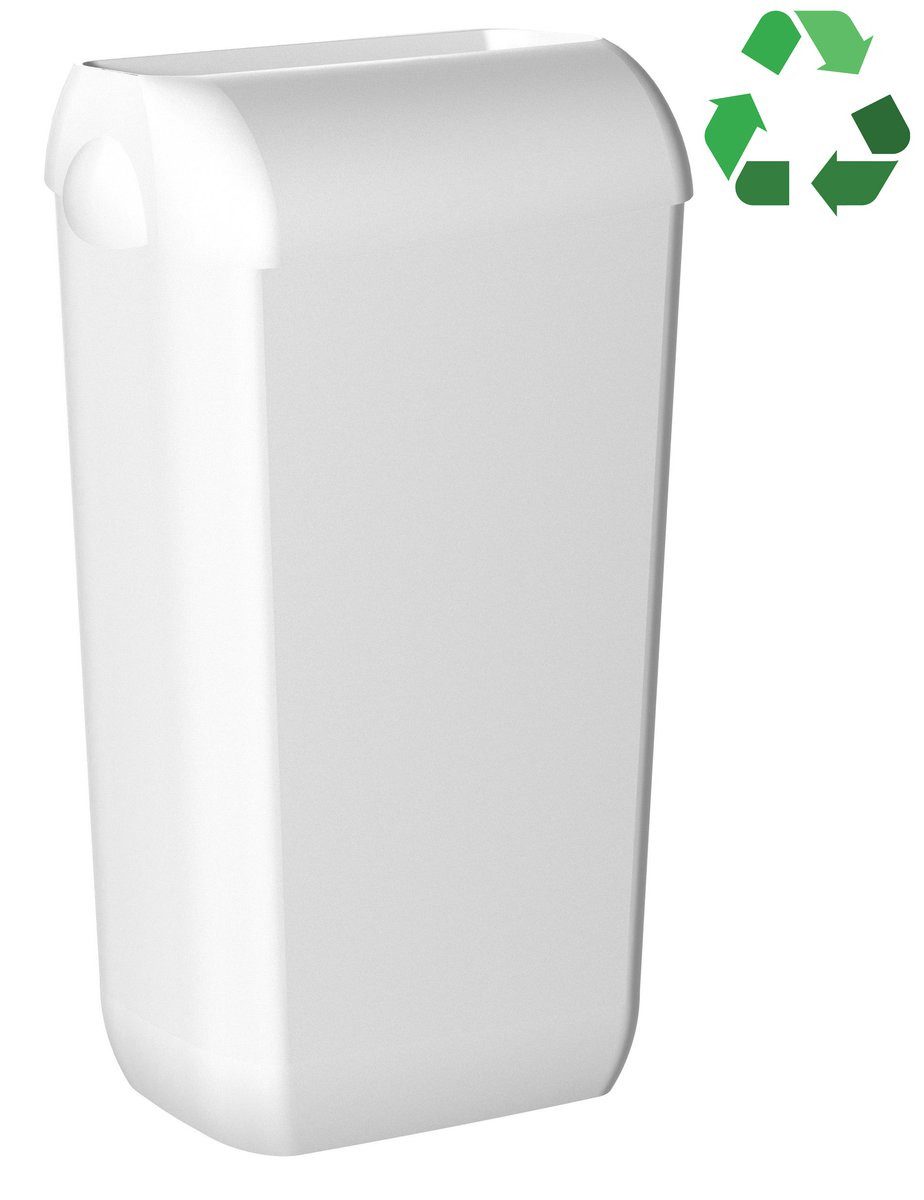 Marplast Kosmetikeimer ECOLORED Wand-Abfalleimer mit Deckel 23l, ABS, Soft Touch, Weiß, Marplast-A74020AW