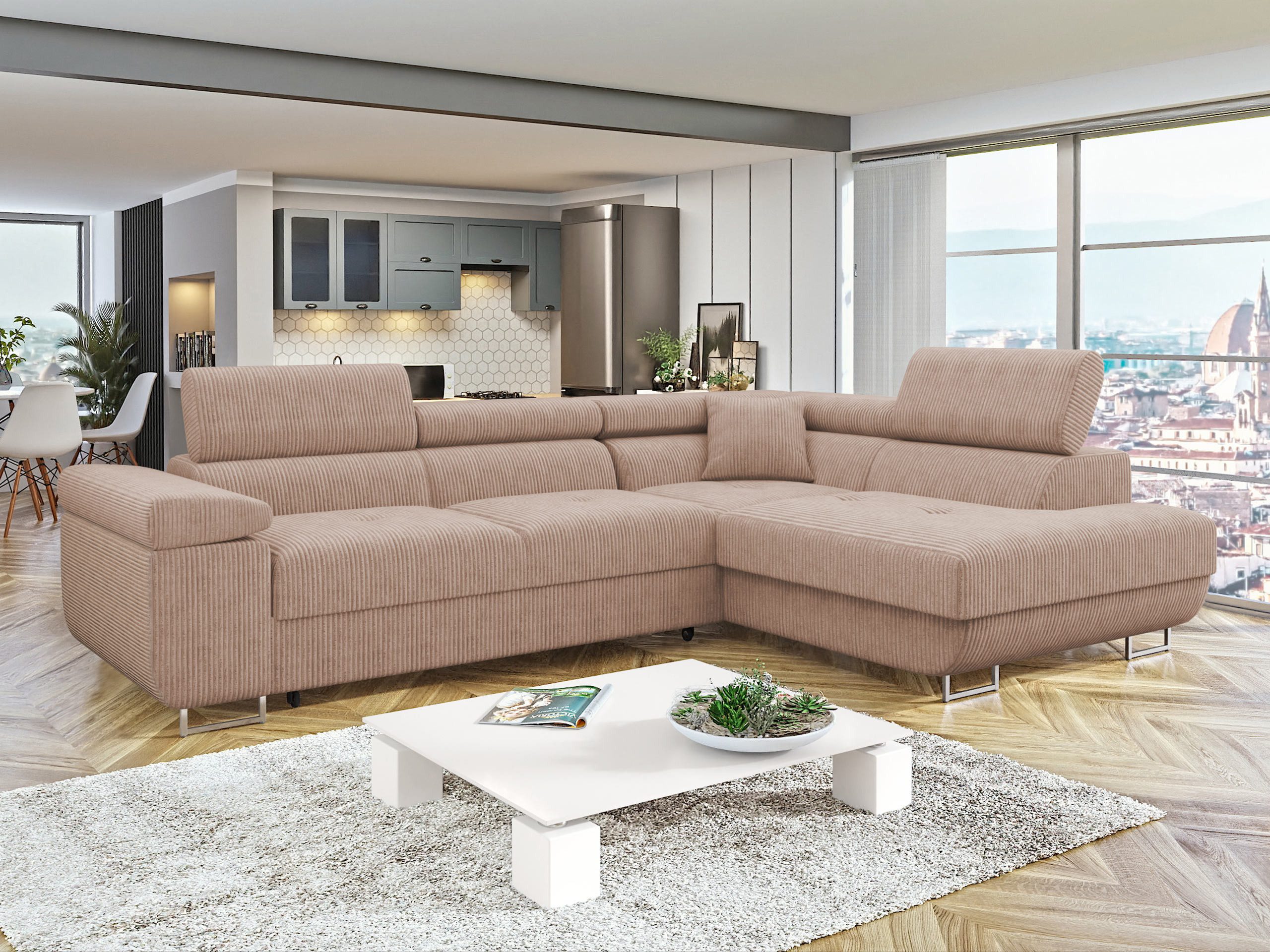 MIRJAN24 Ecksofa Torezio Cord, mit Bettkasten günstig online kaufen