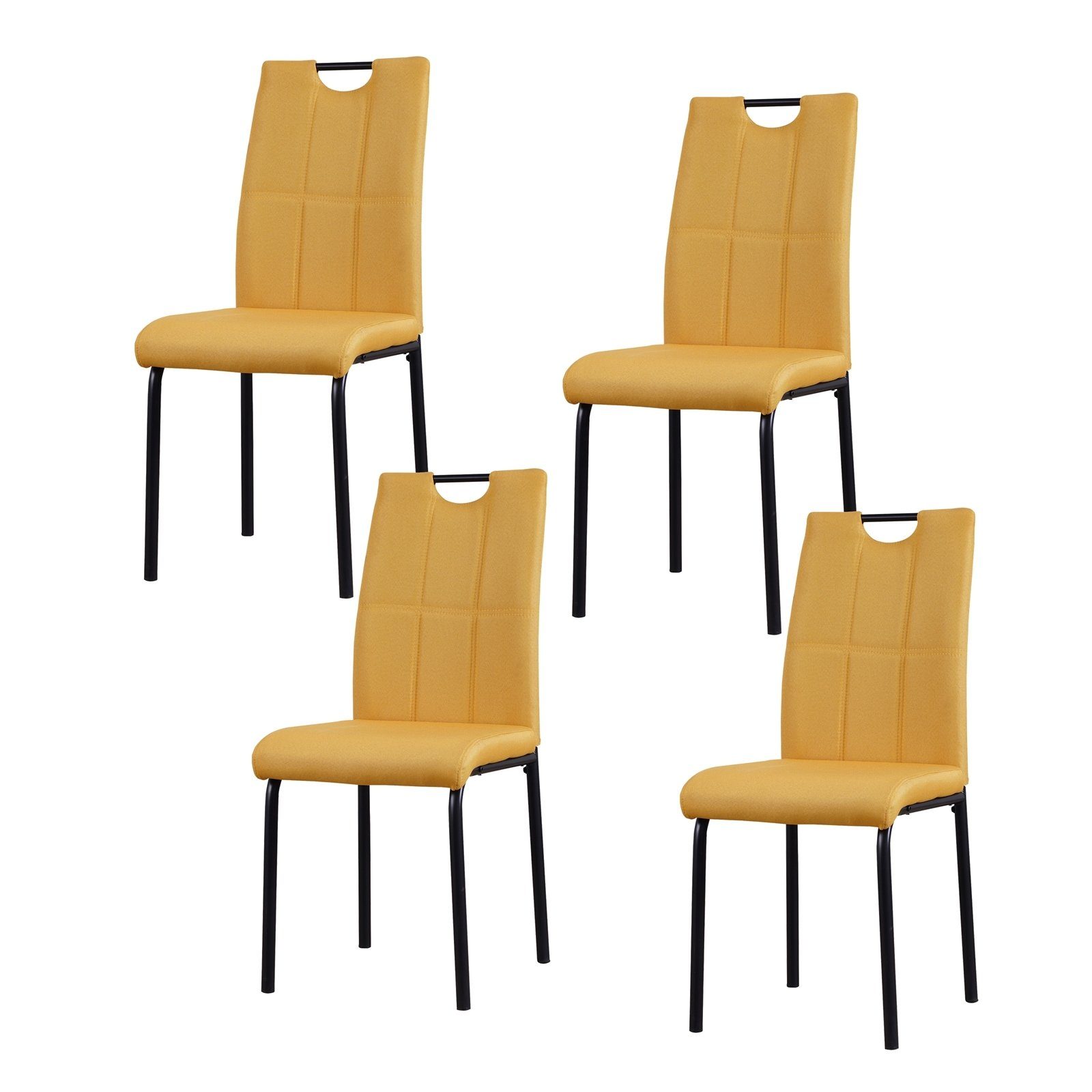 HTI-Living Esszimmerstuhl Stuhl Denton 4er-Set (Set, 4 St), Esszimmerstuhl Gelb
