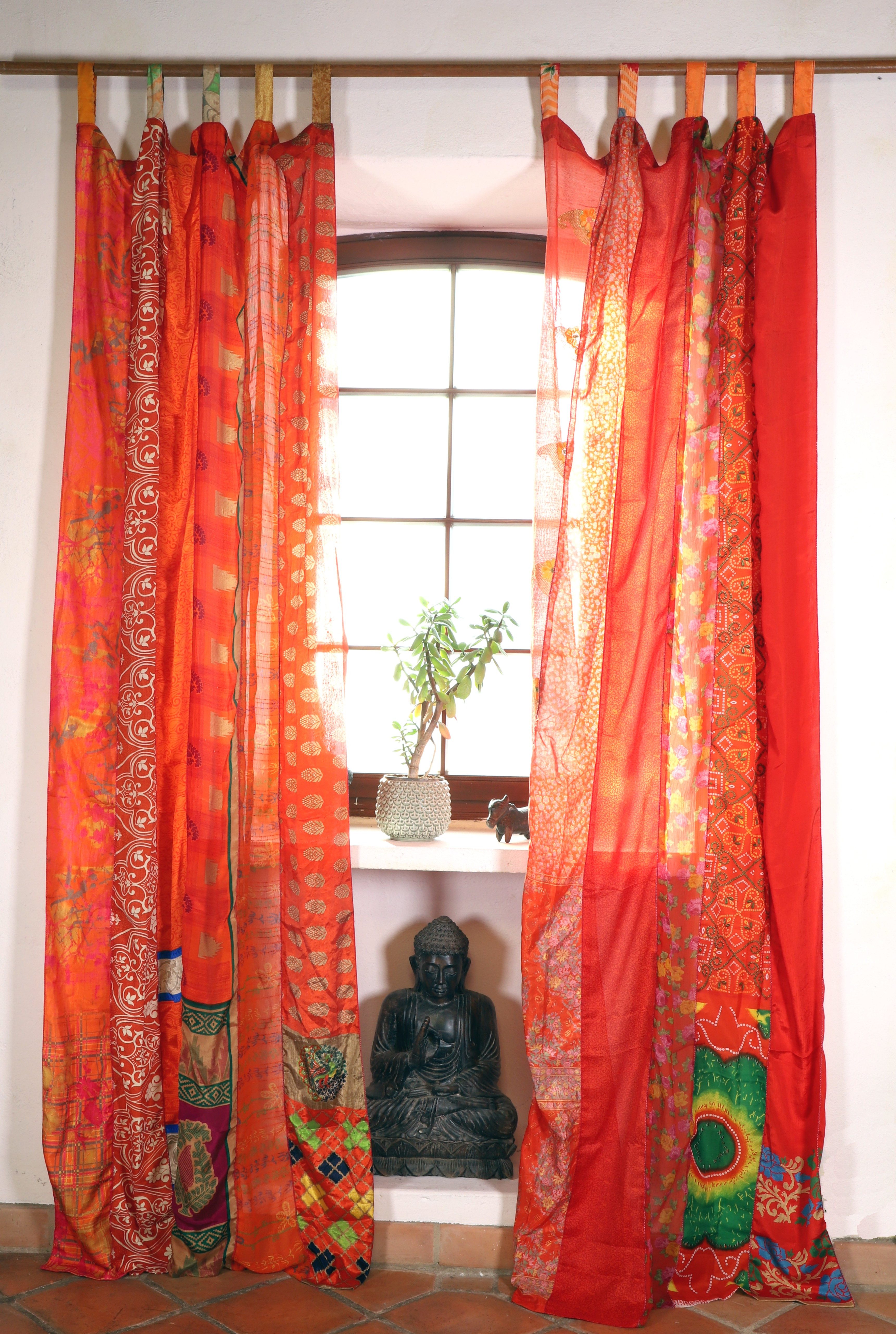 Guru-Shop Vorhang Seidiger Vorhang(1 Stk) indische Boho Gardine.. günstig online kaufen