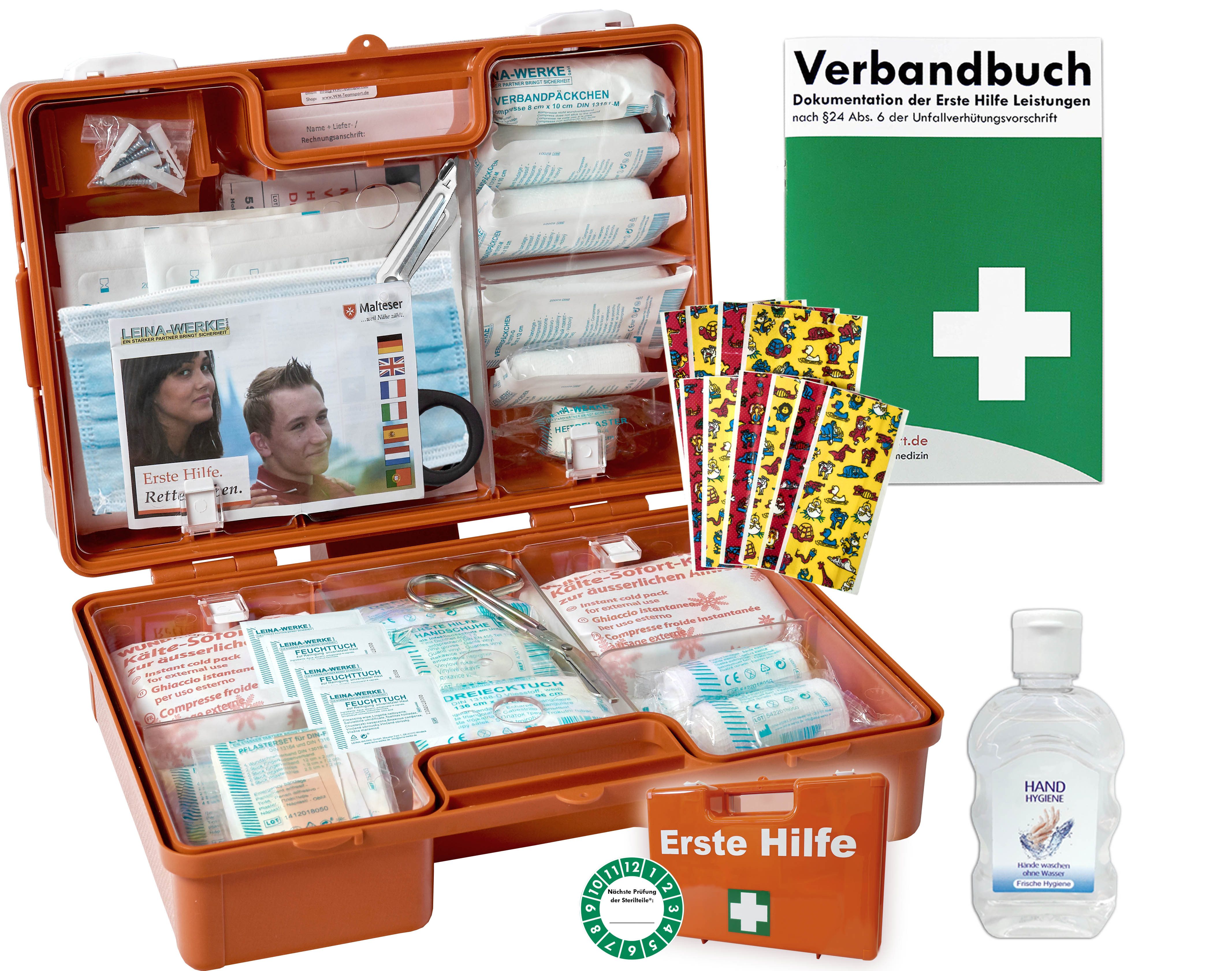 WM-Teamsport Erste-Hilfe-Koffer Erste-Hilfe-Koffer KITA M1 -K15- aktuelle DIN 13157 + Hygiene-Gel