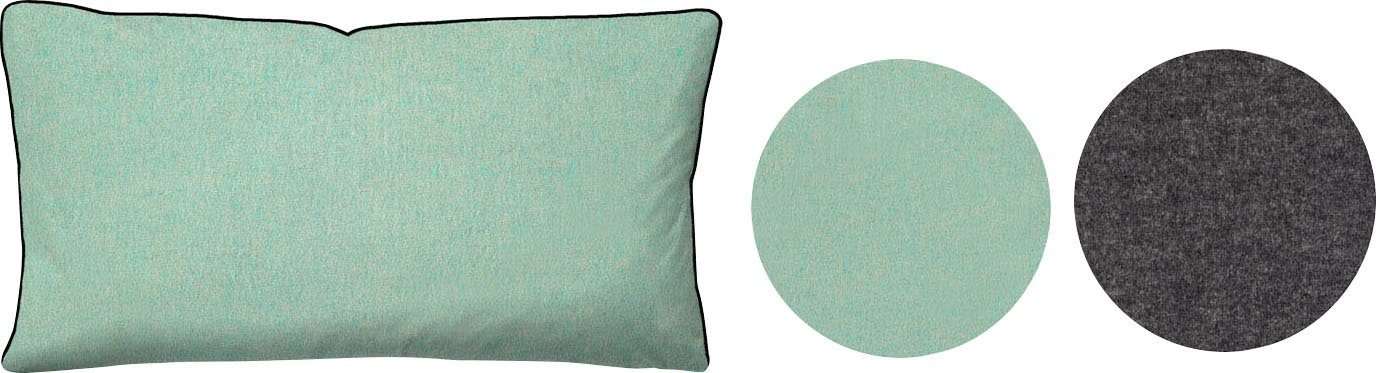 Biberna Kissenbezug 0840500 HERMAL Premium Biber Melange-Flanell 100% Baumwolle, (1 Stück), Kissenhülle, wärmend & weich, Reißverschluss, Satinpaspel – Bild 4 von 5