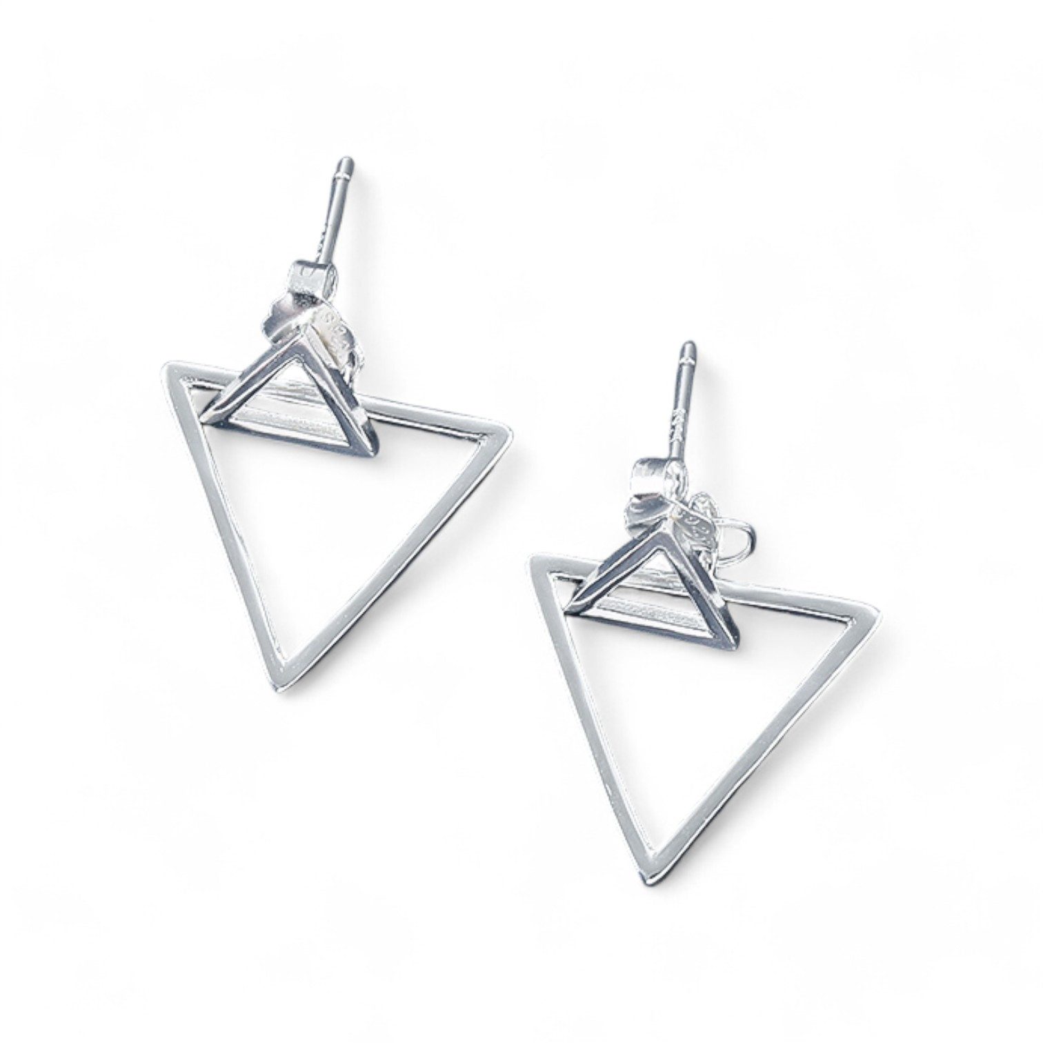 Eyecatcher Paar Ohrstecker 925er Sterlingsilber geometrische Dreieck Ohrrin günstig online kaufen