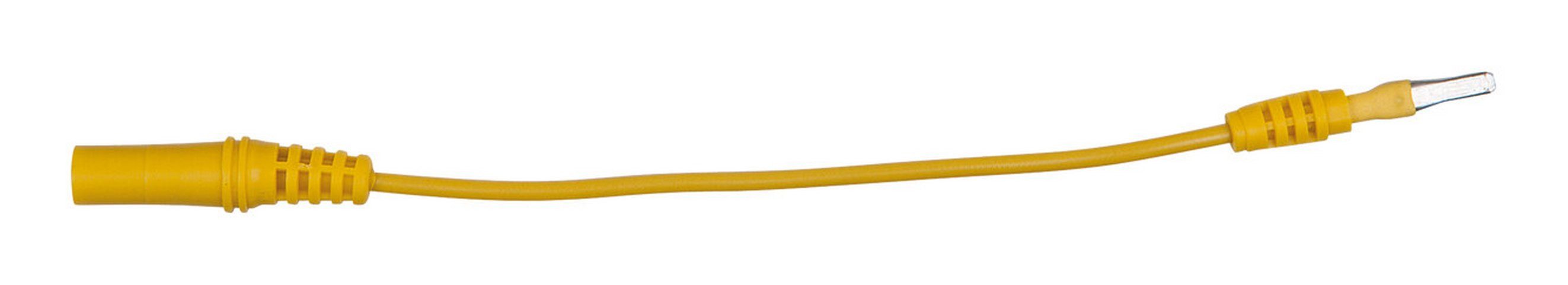 KS Tools Multimeter, 4 mm Eingangsbuchse auf 3 mm Prüfadapterstecker flach (gelb)