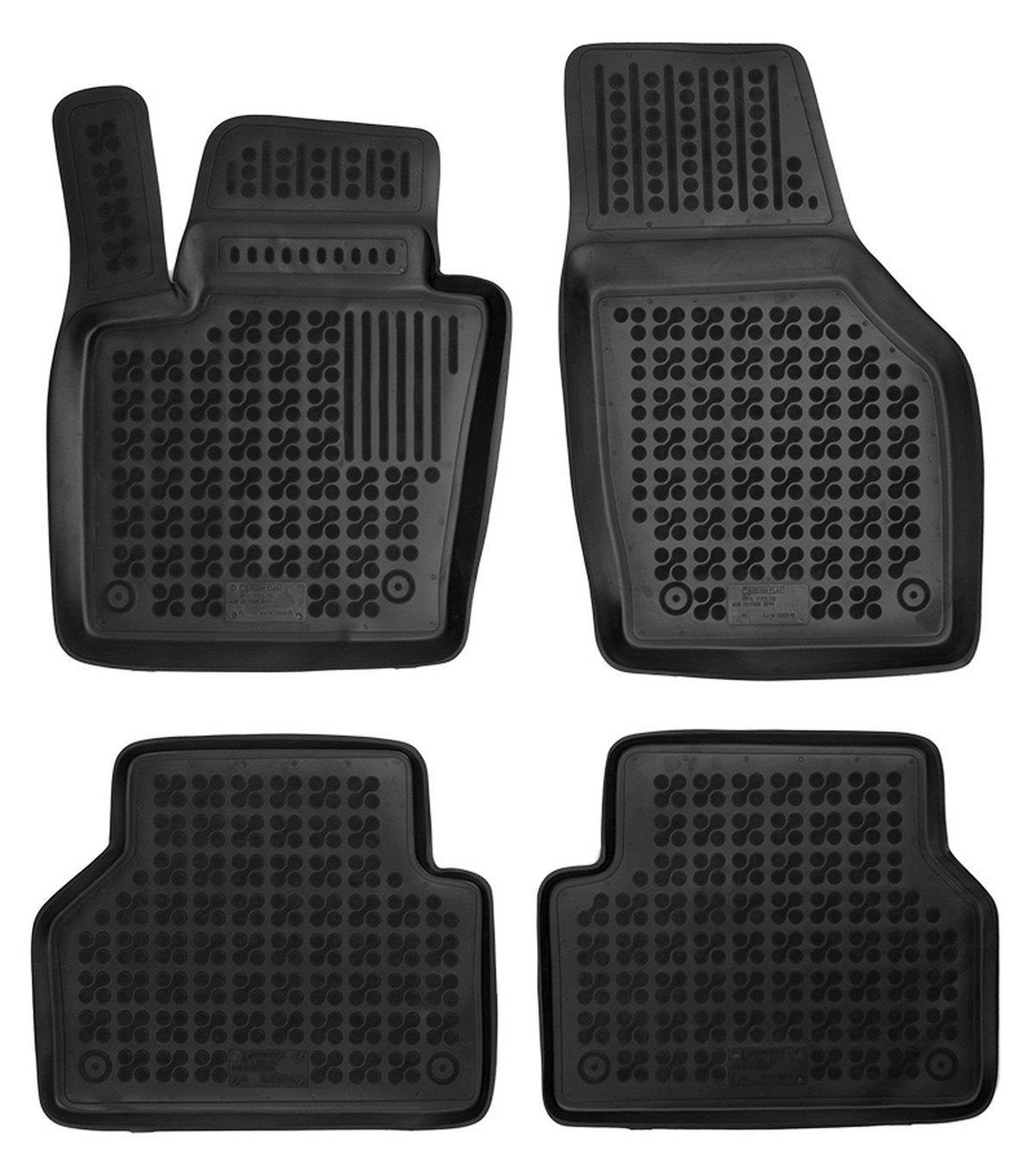 2011-10/2018 Gummi-Fußmatten 4-tlg., für Audi für passend Auto-Fußmatten ab Audi SUV Q3 Hohe AZUGA Q3