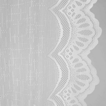 Vorhang, Arsvita, Stangendurchzug (1 St), halbtransparent, Bistrogardine in Spitzenoptik, 100cm x 160cm (BxL) mit Stangendurchzug