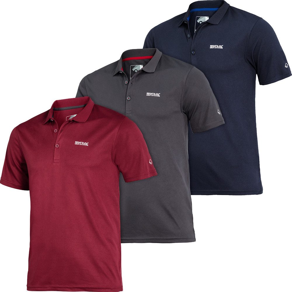 Regatta Funktionsshirt (3er-Pack) klassischer Look im funktionellen Gewebe günstig online kaufen