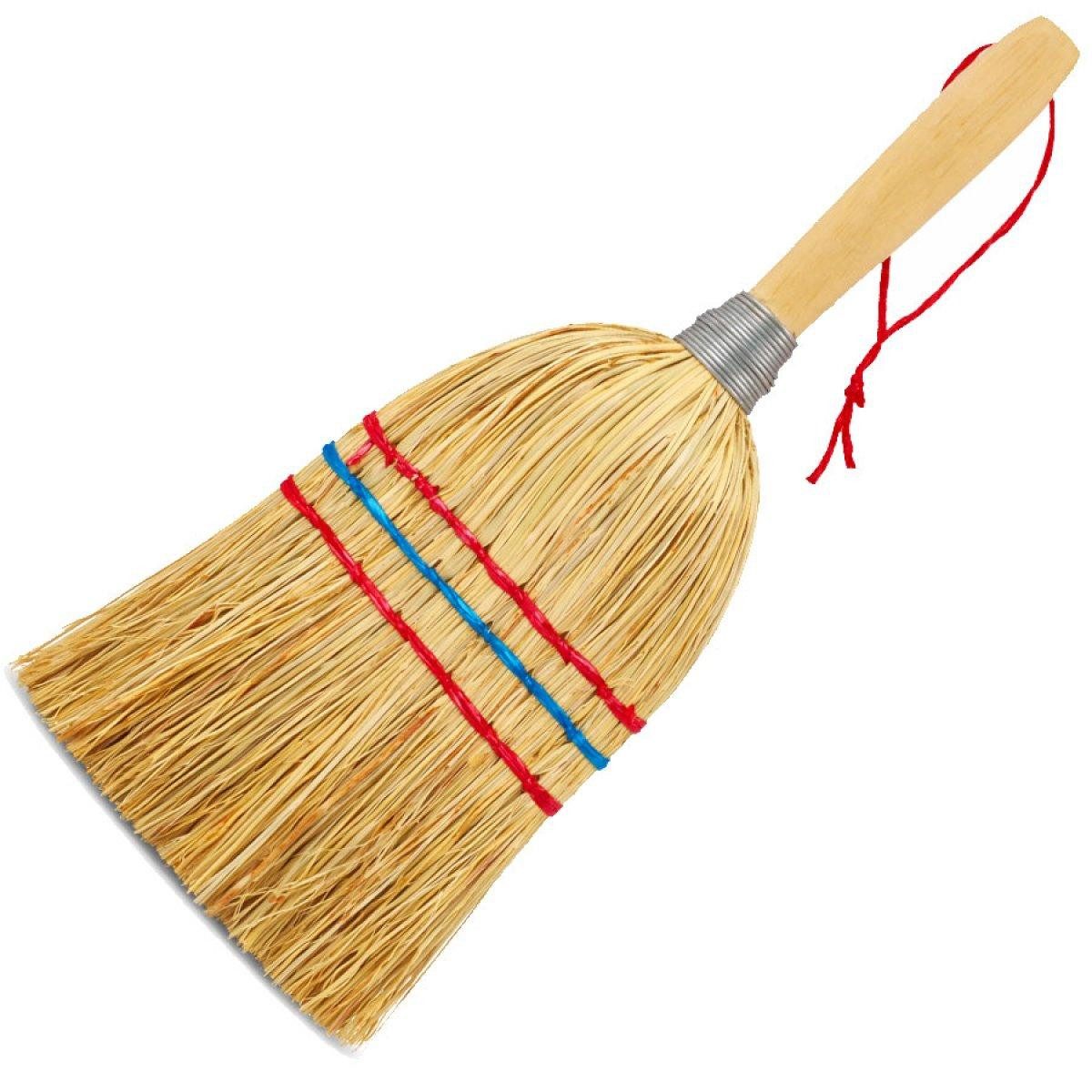 Bürstenhaus Redecker Reinigungsbürste Bürstenhaus Handfeger aus Reisstroh mit Holzgriff (26cm)