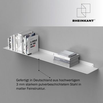 RHEINKANT Wandregal HEIN, Made in Germany, 98 cm, Bücherregal Schweberegal, Made in Germany, Aus hochwertigem pulverbeschichtetem Stahl.