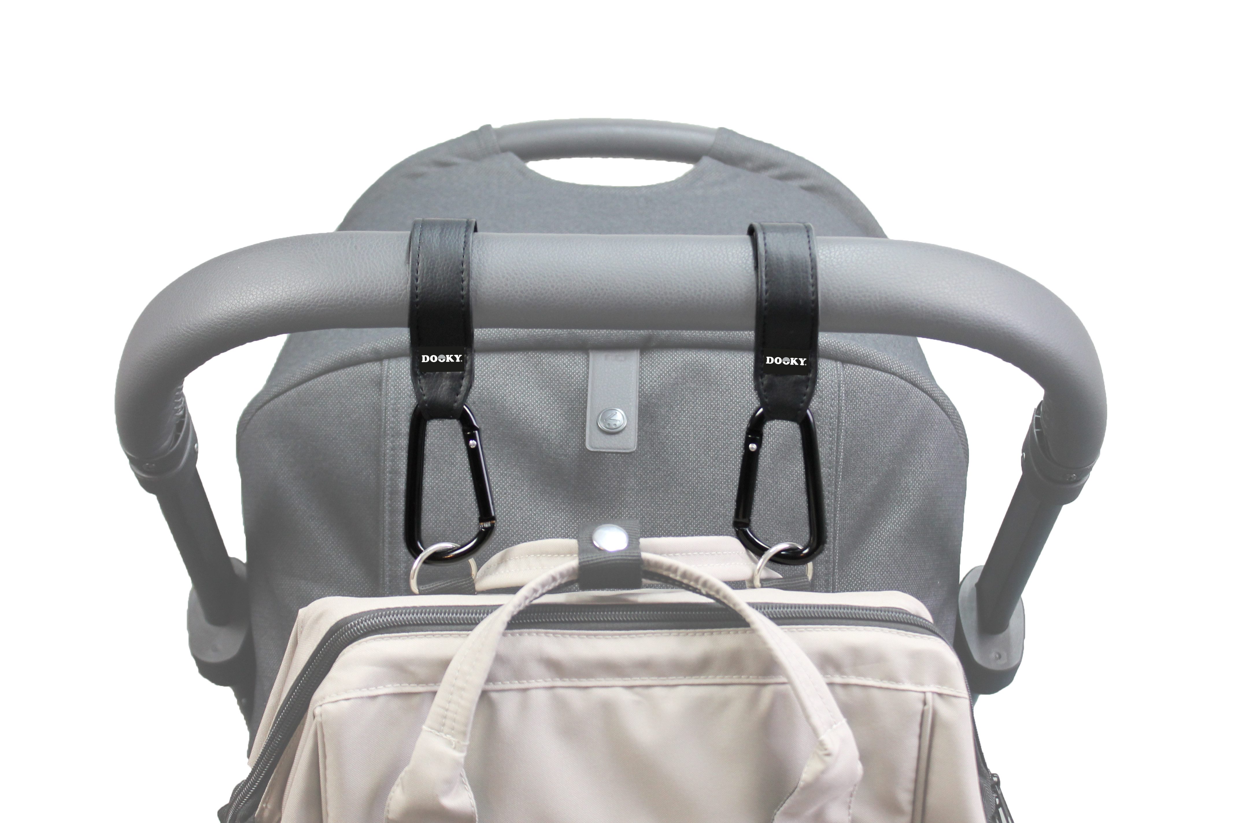 Dooky Kinderwagen-Tasche Dooky, Buggy-Haken Klein 2er-Set Schwarz, Kinderwagen Haken (2-tlg)