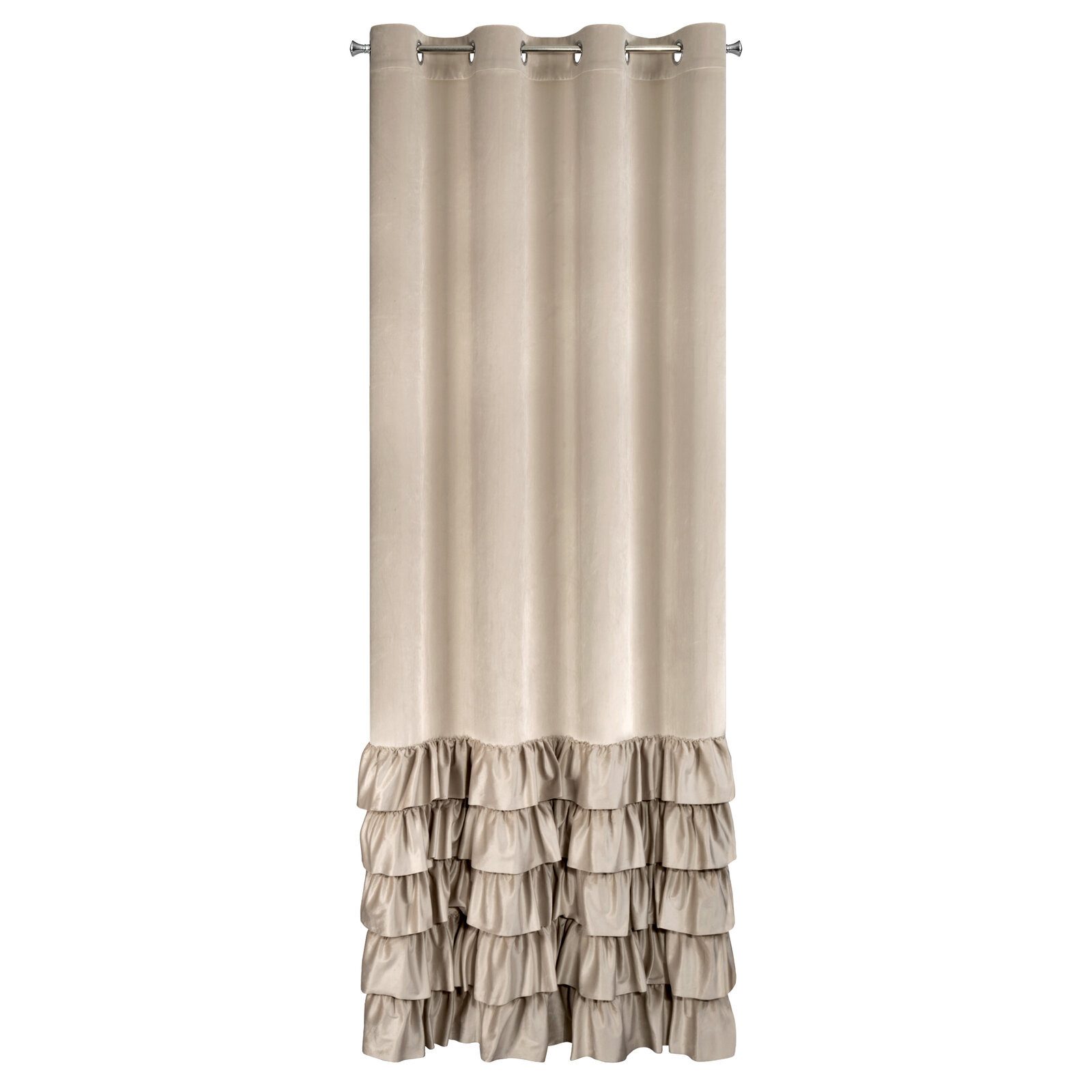 Eurofirany Vorhang Velvet Vorhänge Rüschen 140x250 Wohnzimmer Velours Blick günstig online kaufen