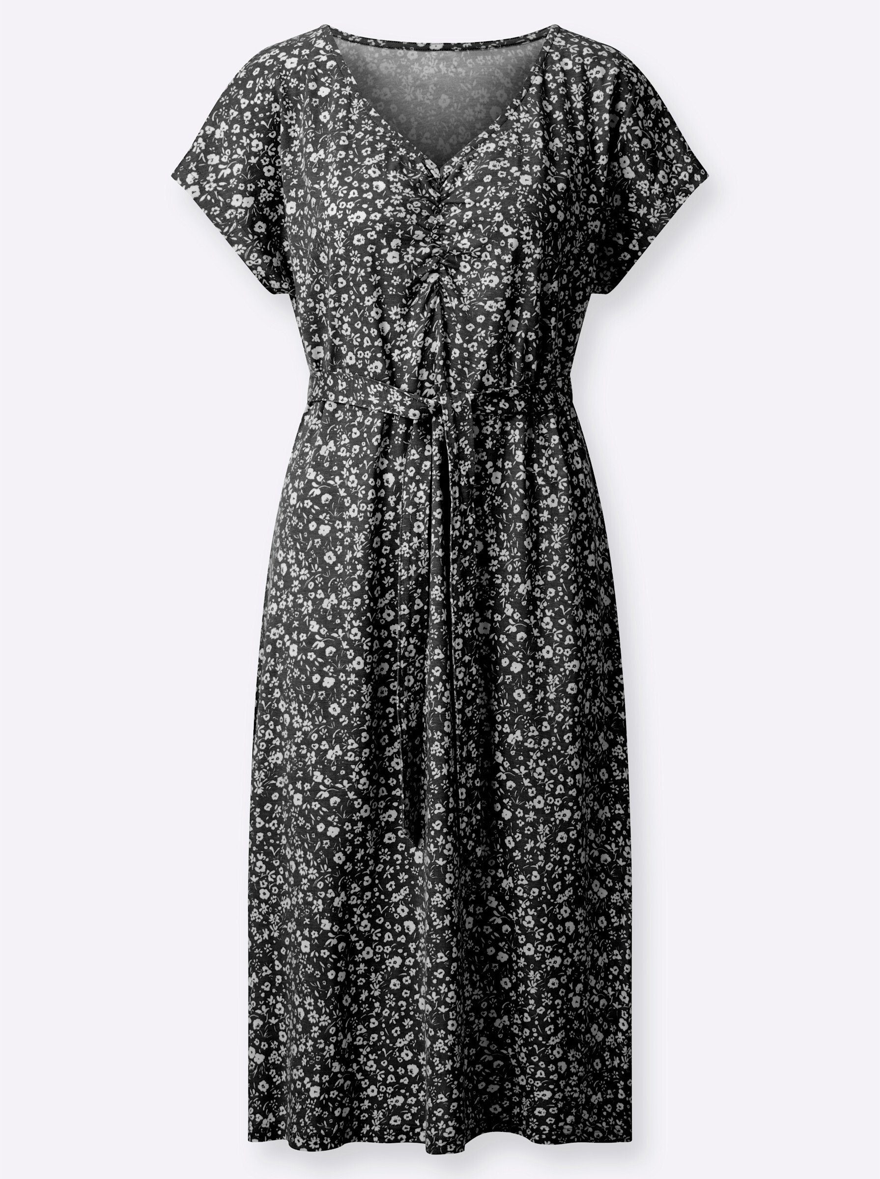 Jerseykleid Jersey-Kleid Kurzarm