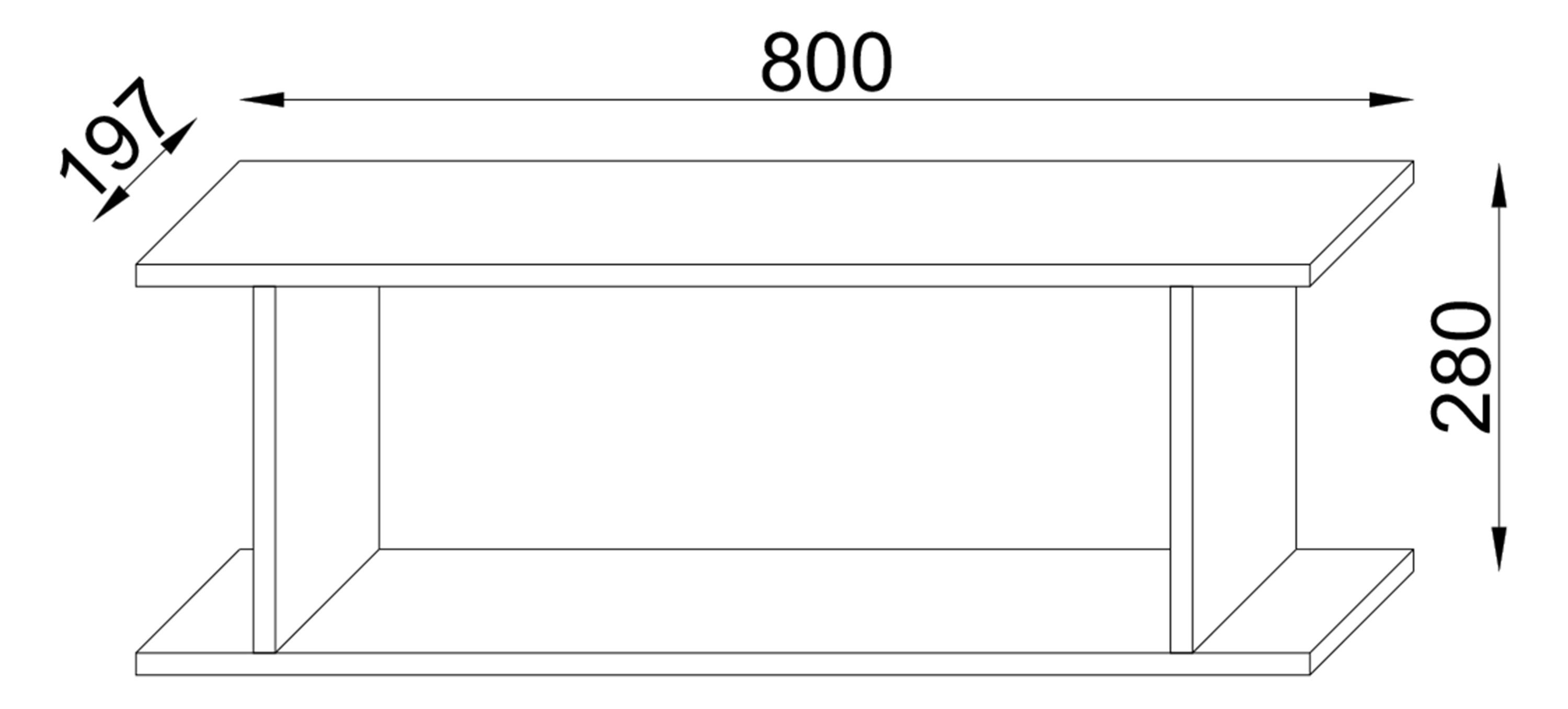 VCM Wandregal Holz Wandregal Wandboard Hängeregal Board Sirola