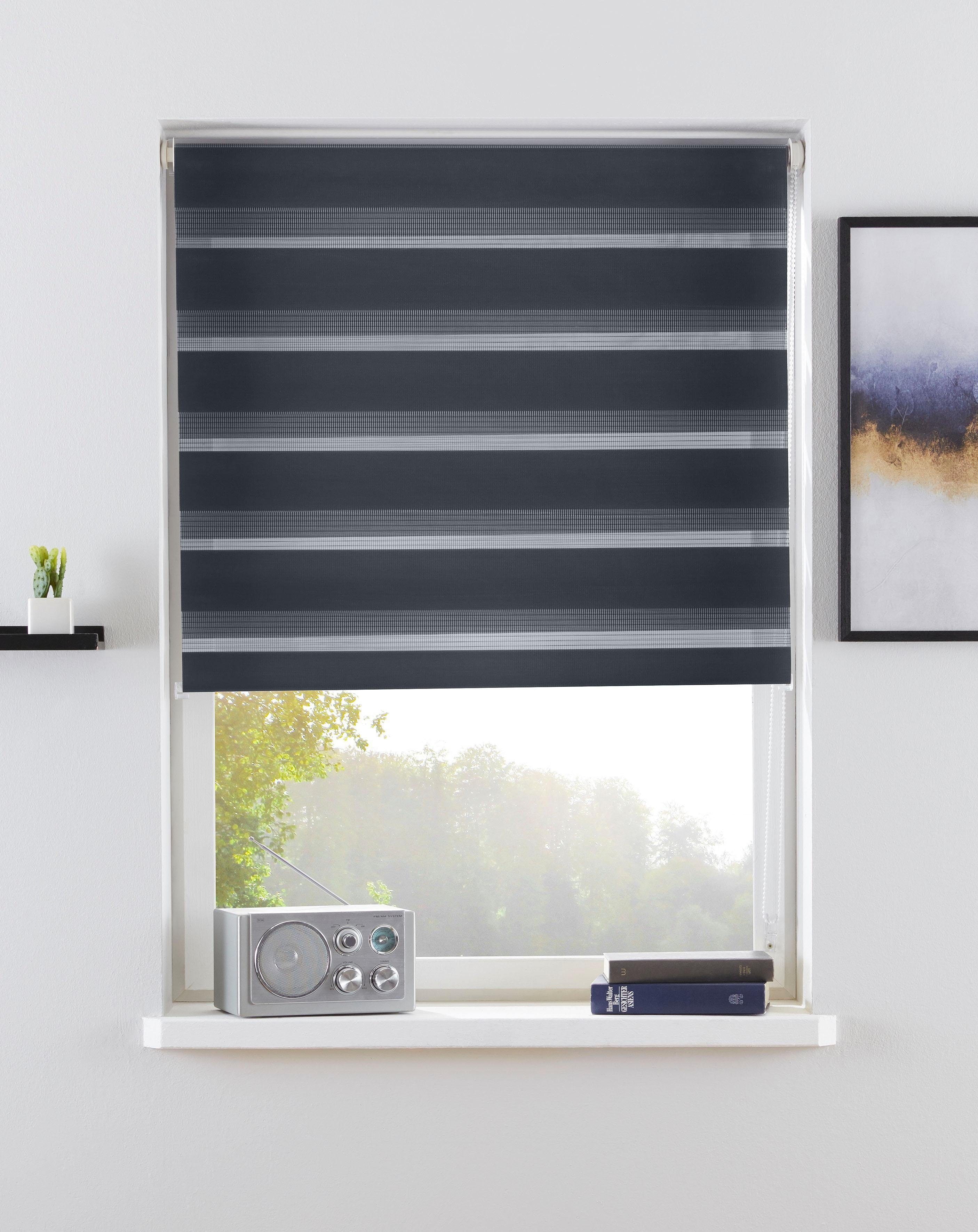 Doppelrollo MARANO, OTTO home, Lichtschutz, ohne Bohren, freihängend, Klemmfix, Rollo, Fixmaß, Bestseller mit Klemmträgern, für Fenster & Tür