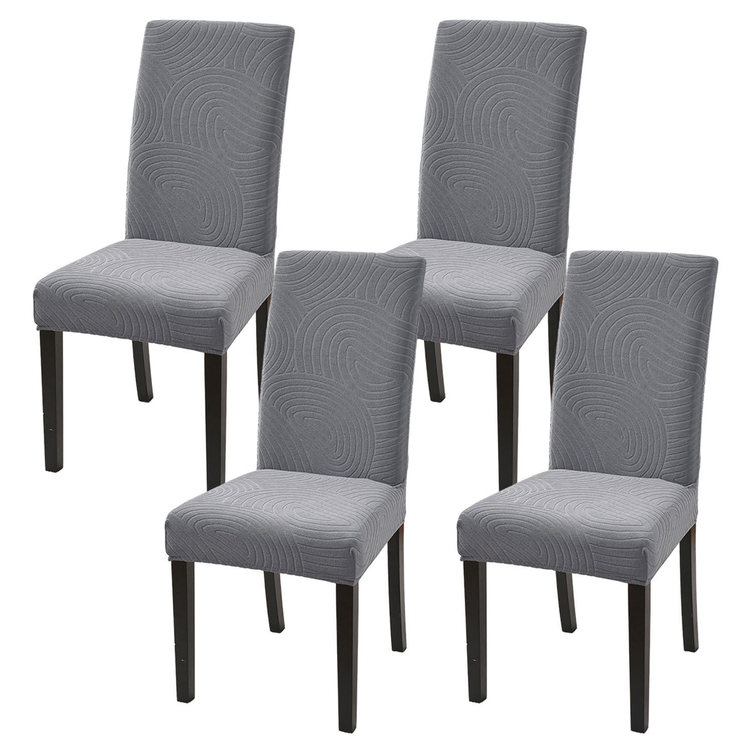 Refttenw Sesselhusse Stretch Esszimmerstühle Elastisch Stuhlbezug Wasserdichte Stuhlhussen, M in Übergröße, 4-er Set für Bankett,Küche,Party