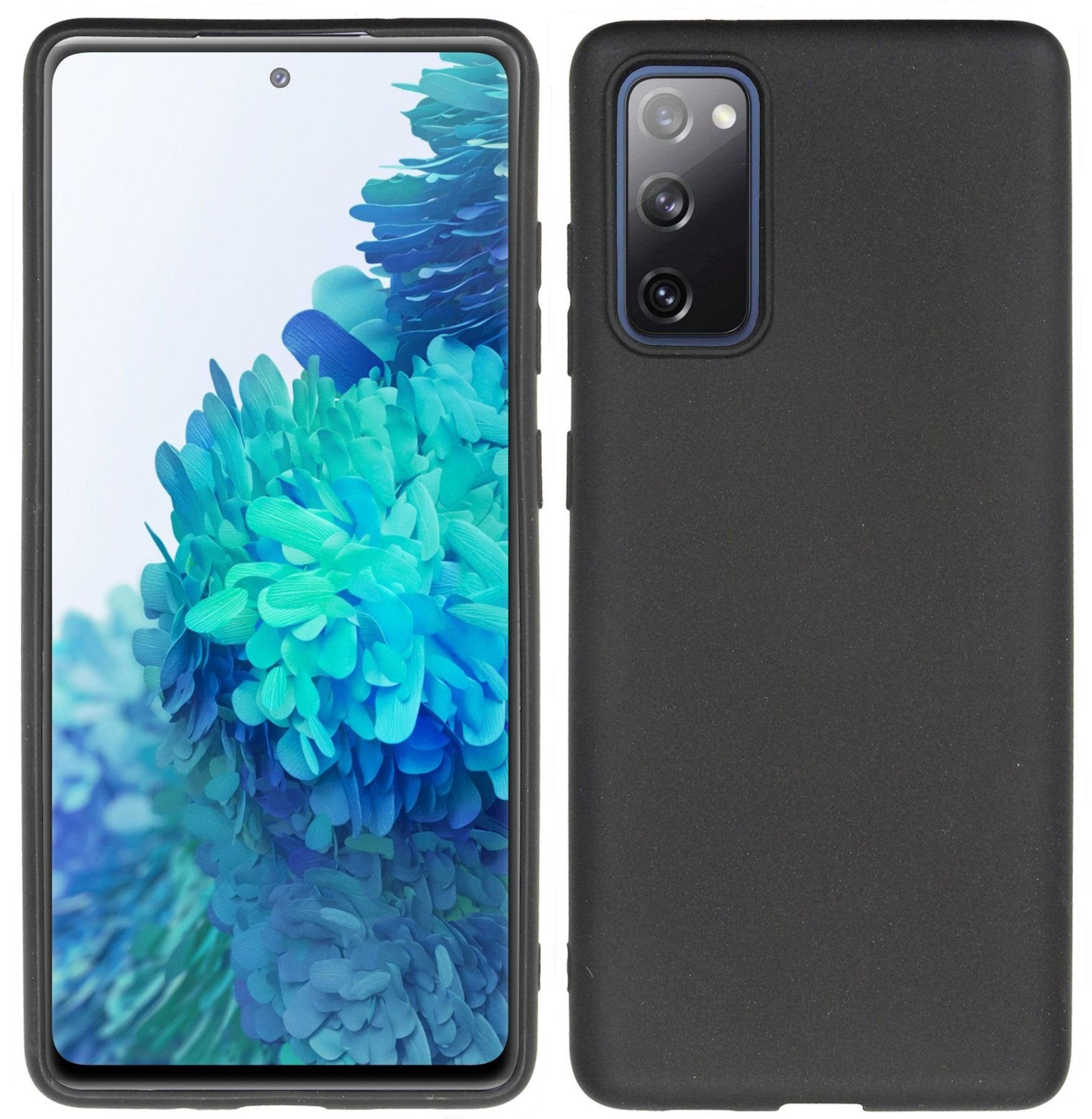 S20 5G Handy-Hülle stoßfest Schutz Case Silikon dunkelblau dünn und griffig Samsung Silicone Smartphone Cover EF-PG980 für Galaxy S20