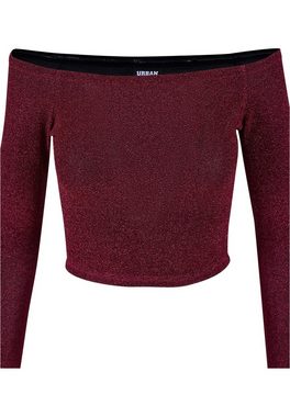 URBAN CLASSICS Longsleeve Urban Classics Damen Ladies Off Shoulder Glitter Longsleeve (1-tlg)