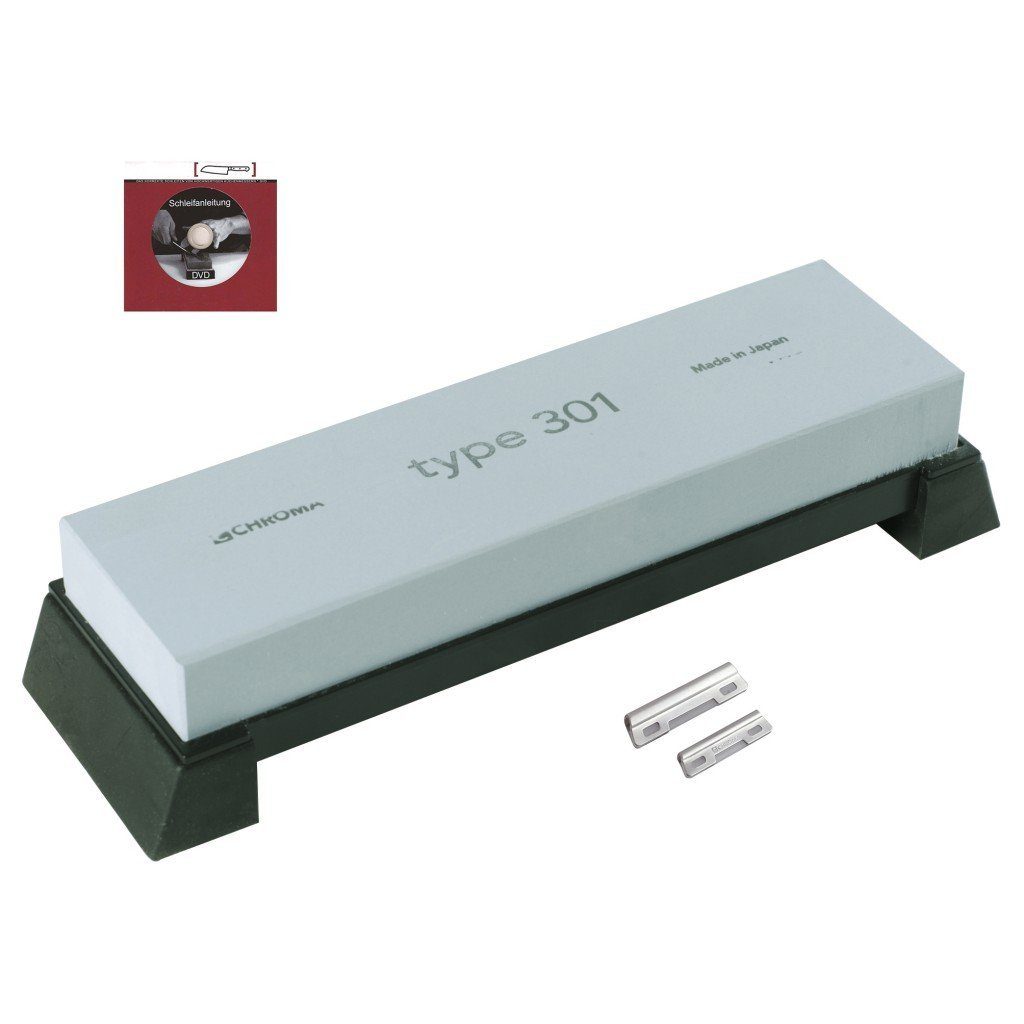 CHROMA Schleifstein P-11 Schleifstein 800er Körnung + Schleifhilfe ST-G