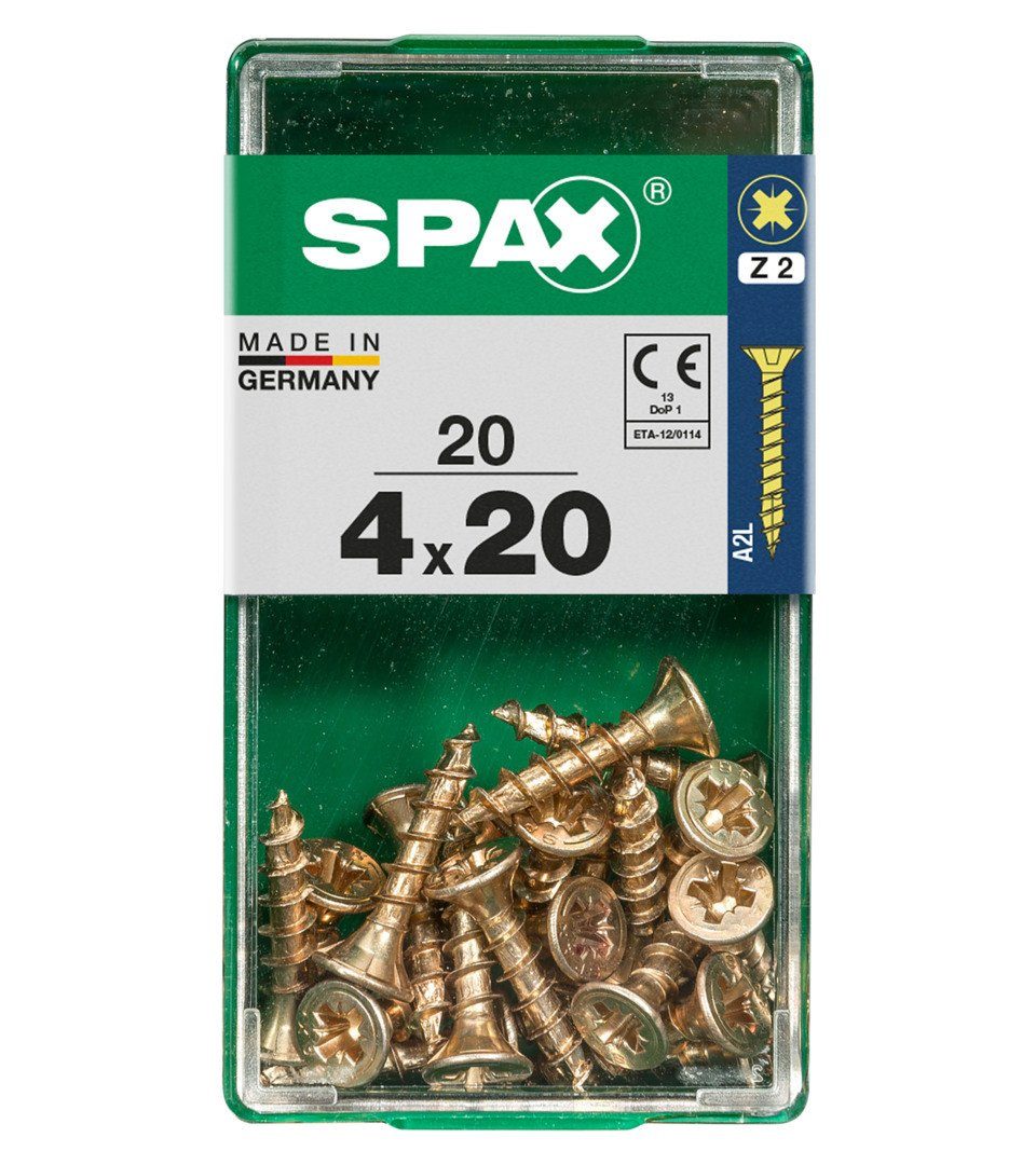 Holzbauschraube Spax Universalschrauben 4.0 x 20 mm PZ 2 - 20 Stk.