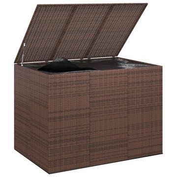 furnicato Gartenbox Garten-Kissenbox PE Rattan 145x100x103 cm Braun